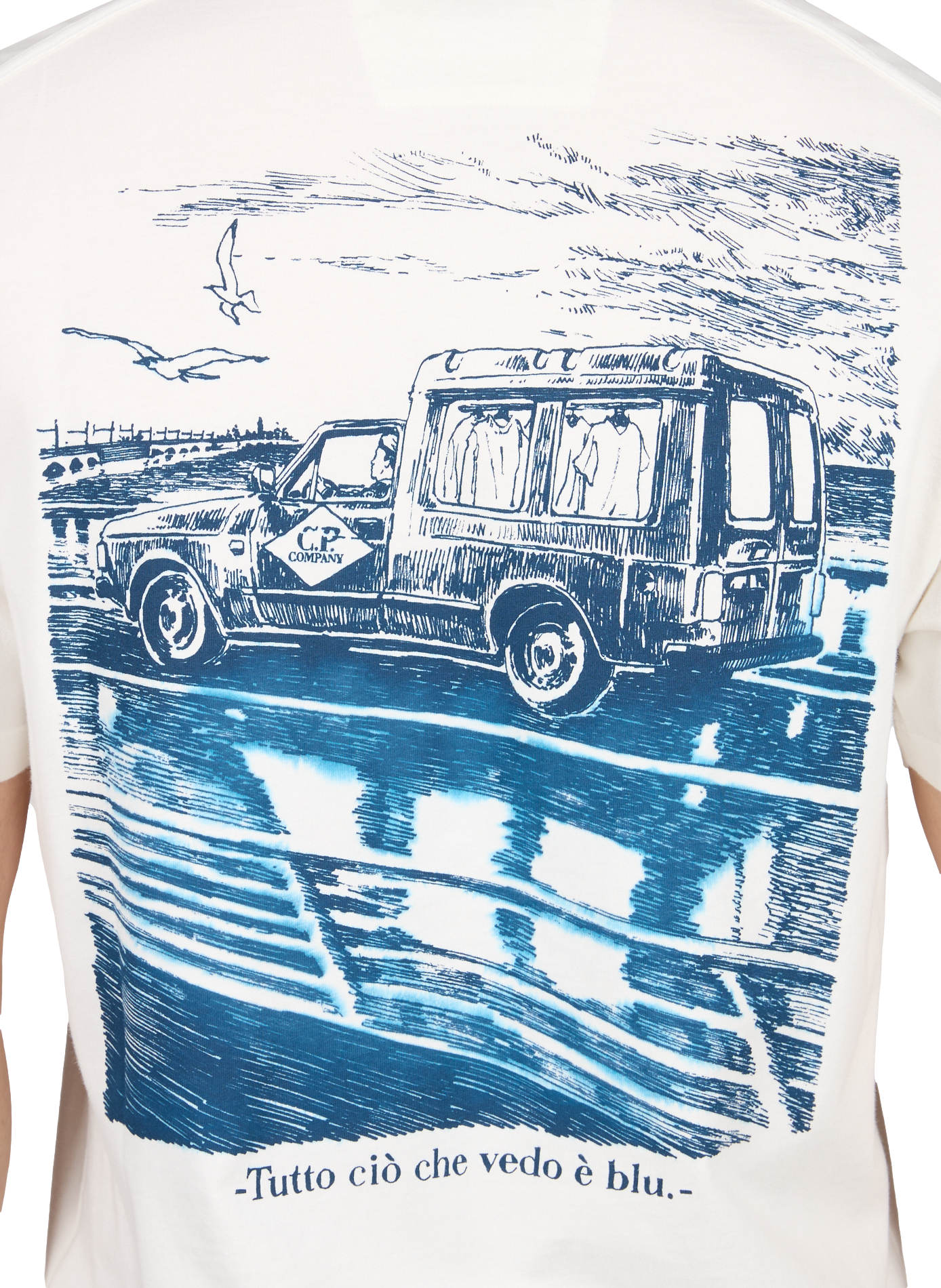 Straight-fit cotton T-shirt CP COMPANY White
