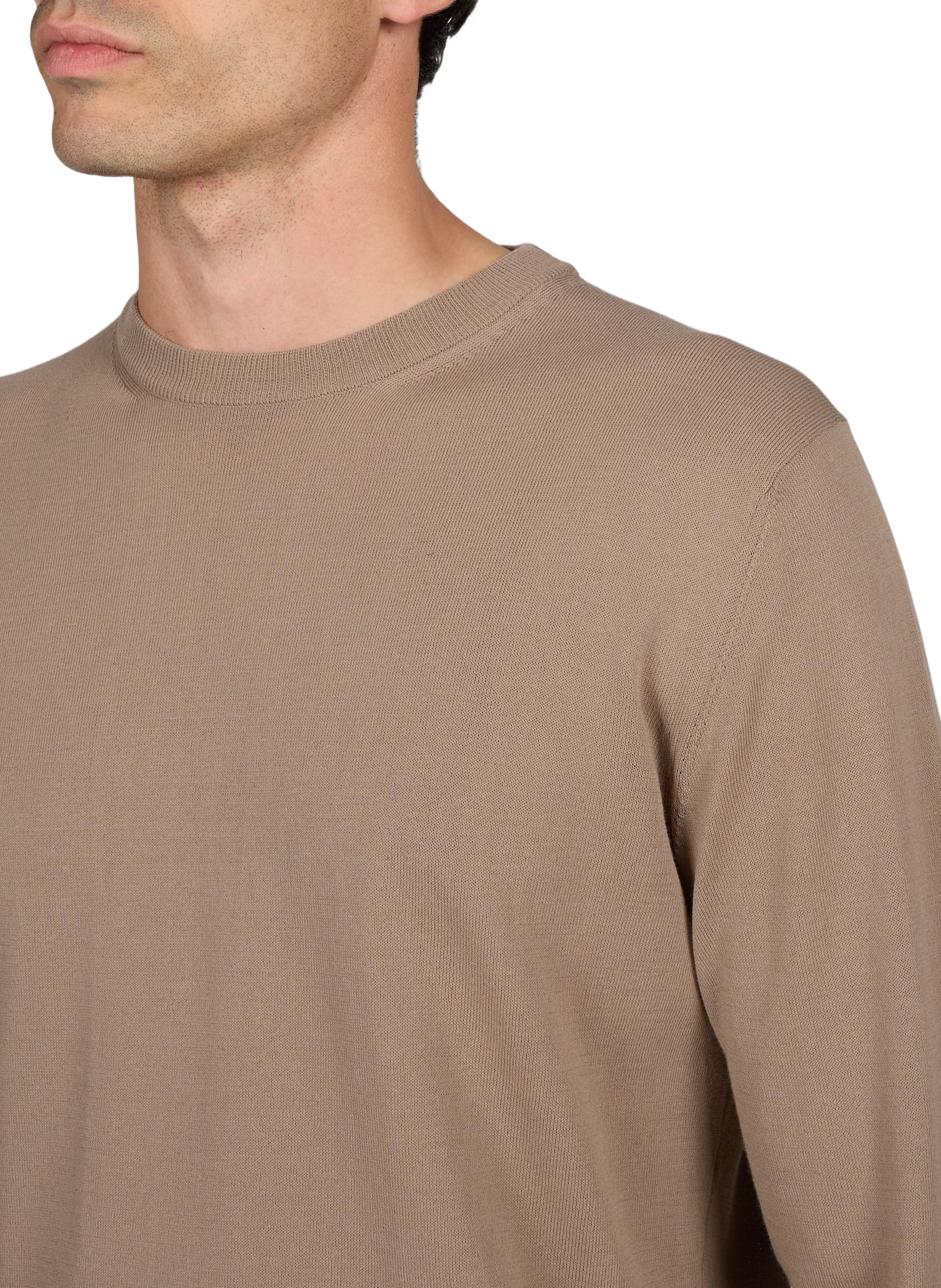 Straight cotton jumper CRUNA Beige