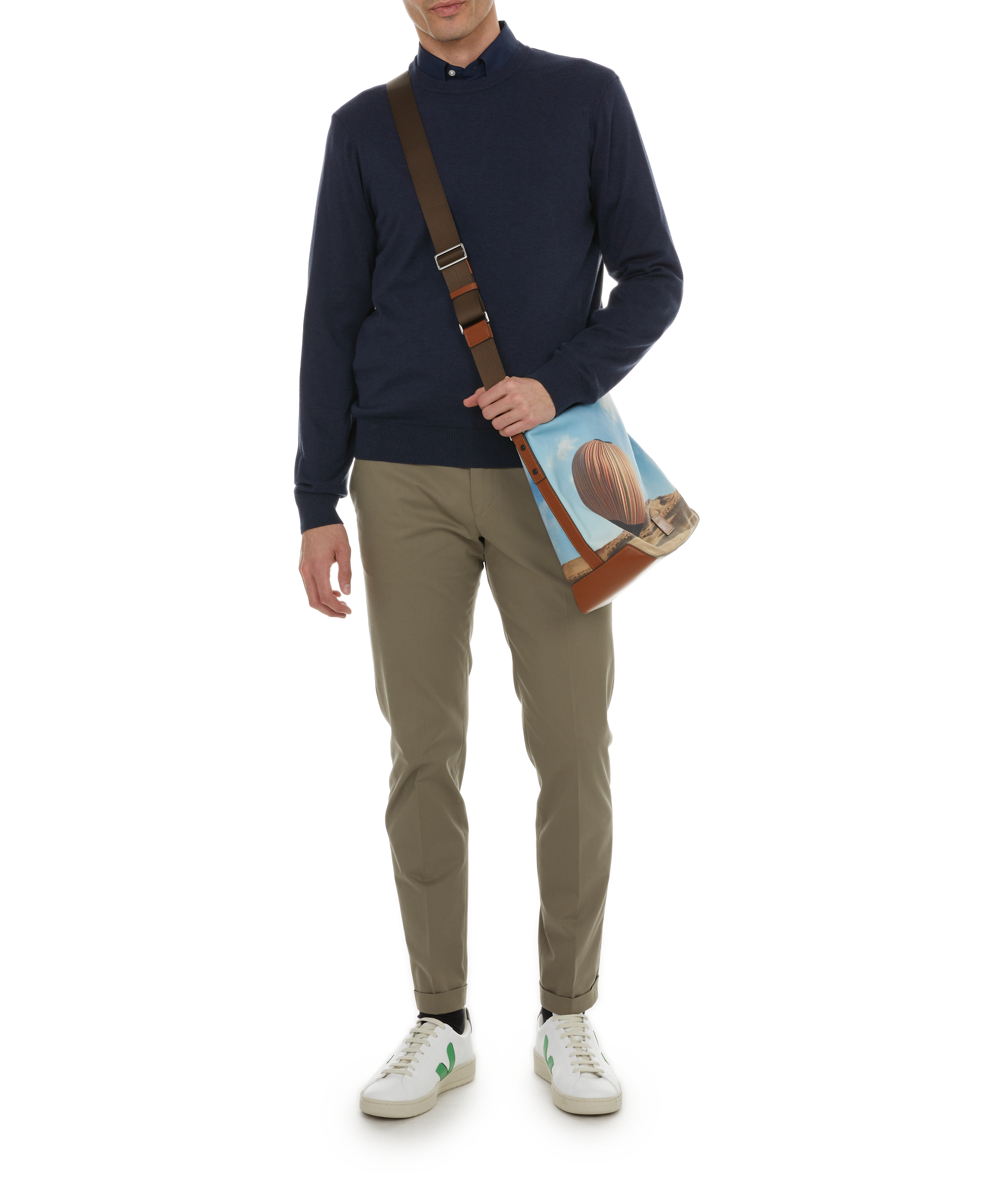 Cotton and linen jumper FACONNABLE Blue