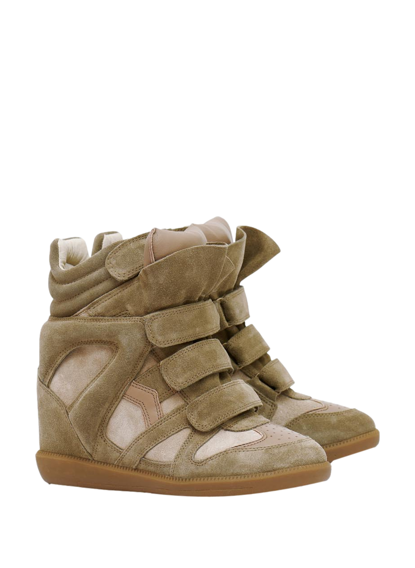 Beckett leather wedge sneakers ISABEL MARANT Brown