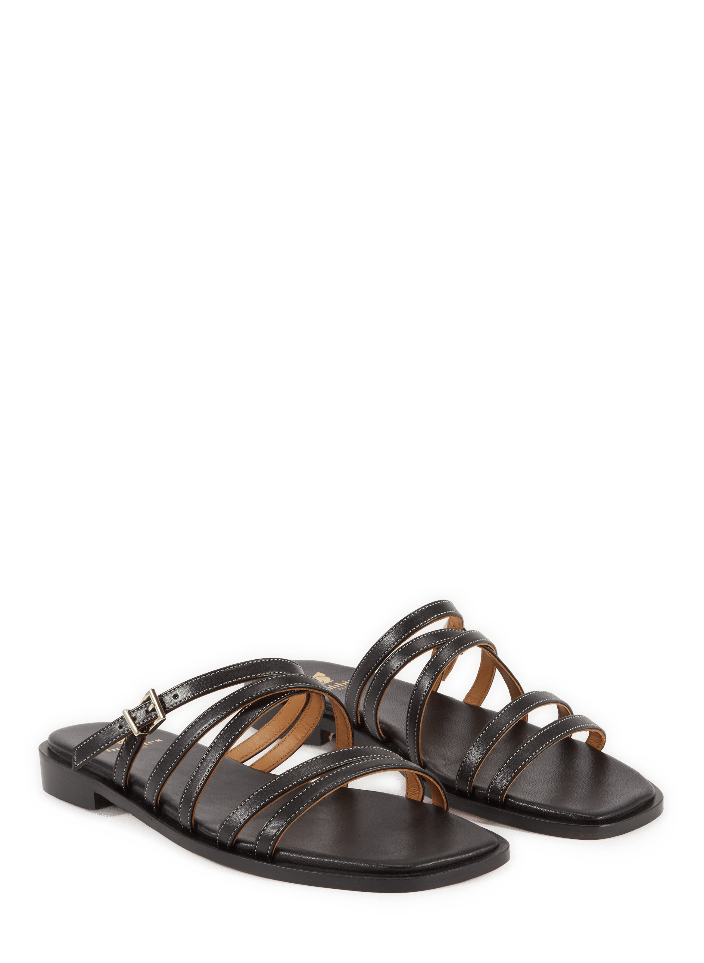 Sandales Isys en cuir BOBBIES Noir