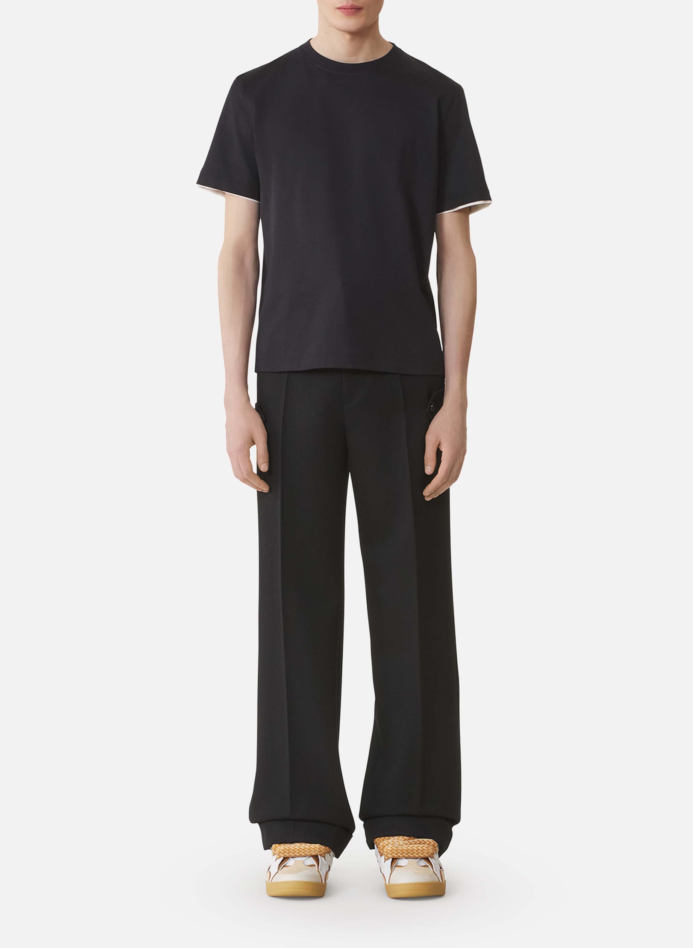 Pantalon chino en laine légère LANVIN Noir
