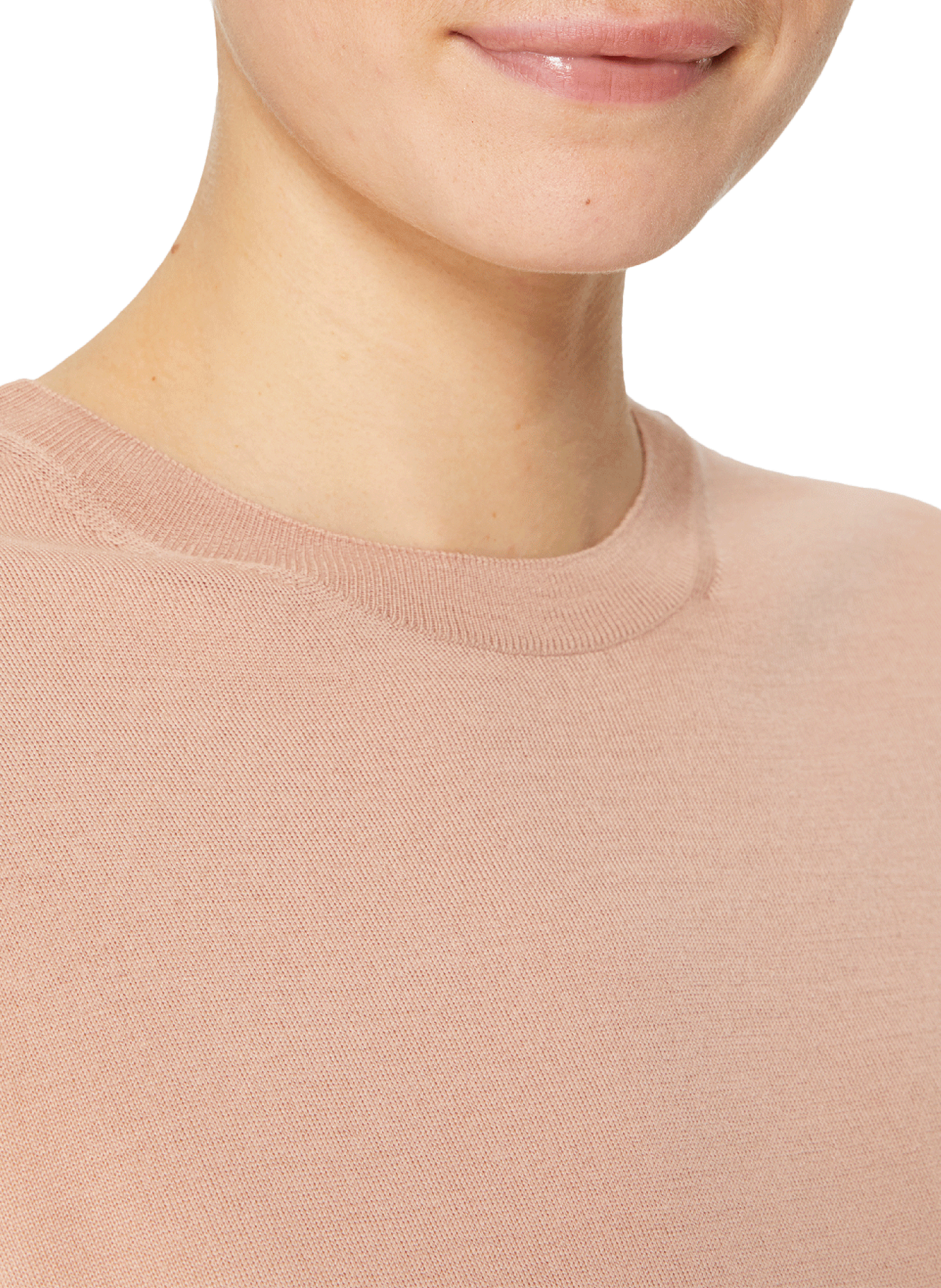 Maille Girocollo en laine PRADA Rose