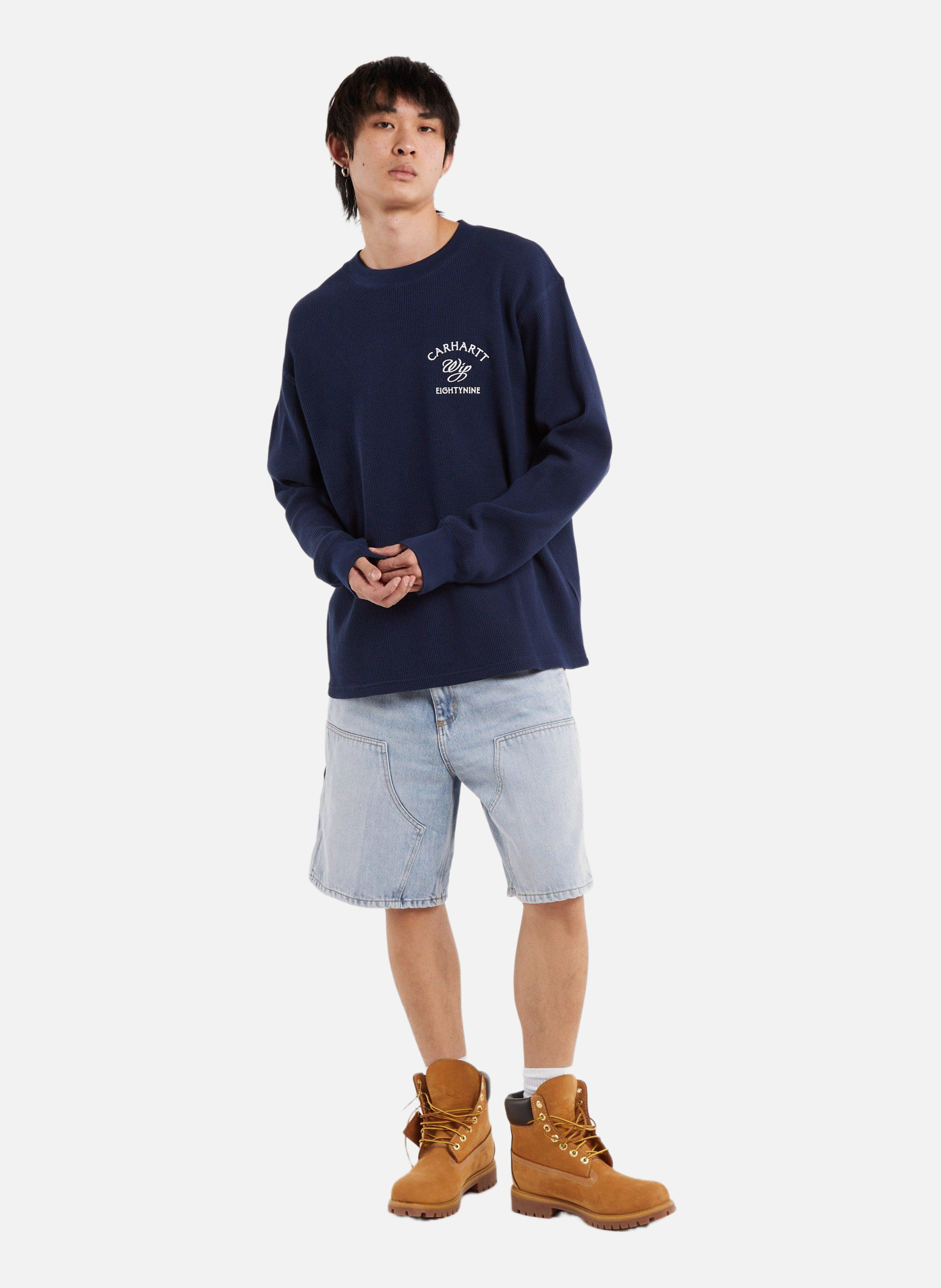 T-shirt l/s eightynine waffle t-shirt | Bleu CARHARTT WIP Homme