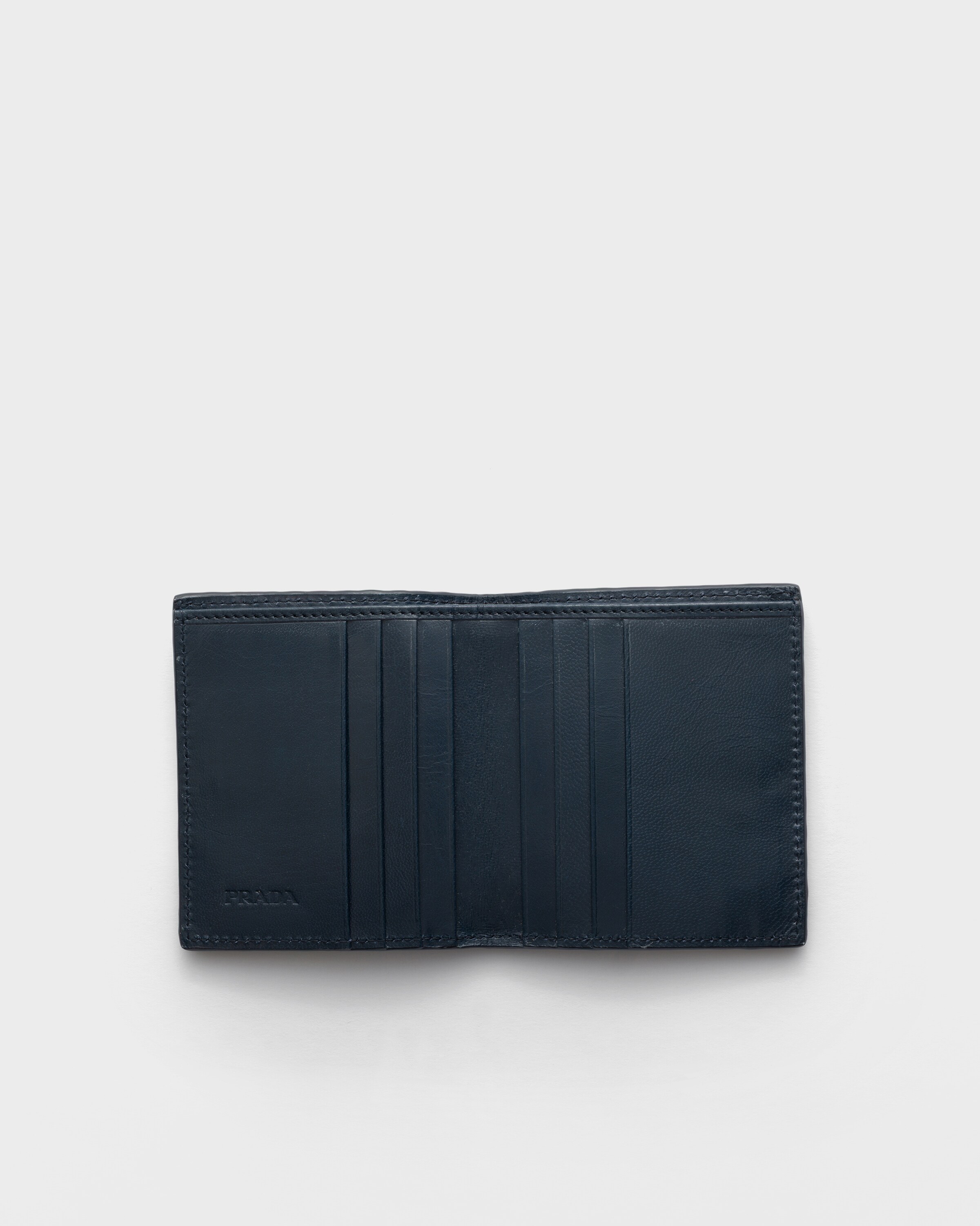 Portefeuille en cuir PRADA Bleu