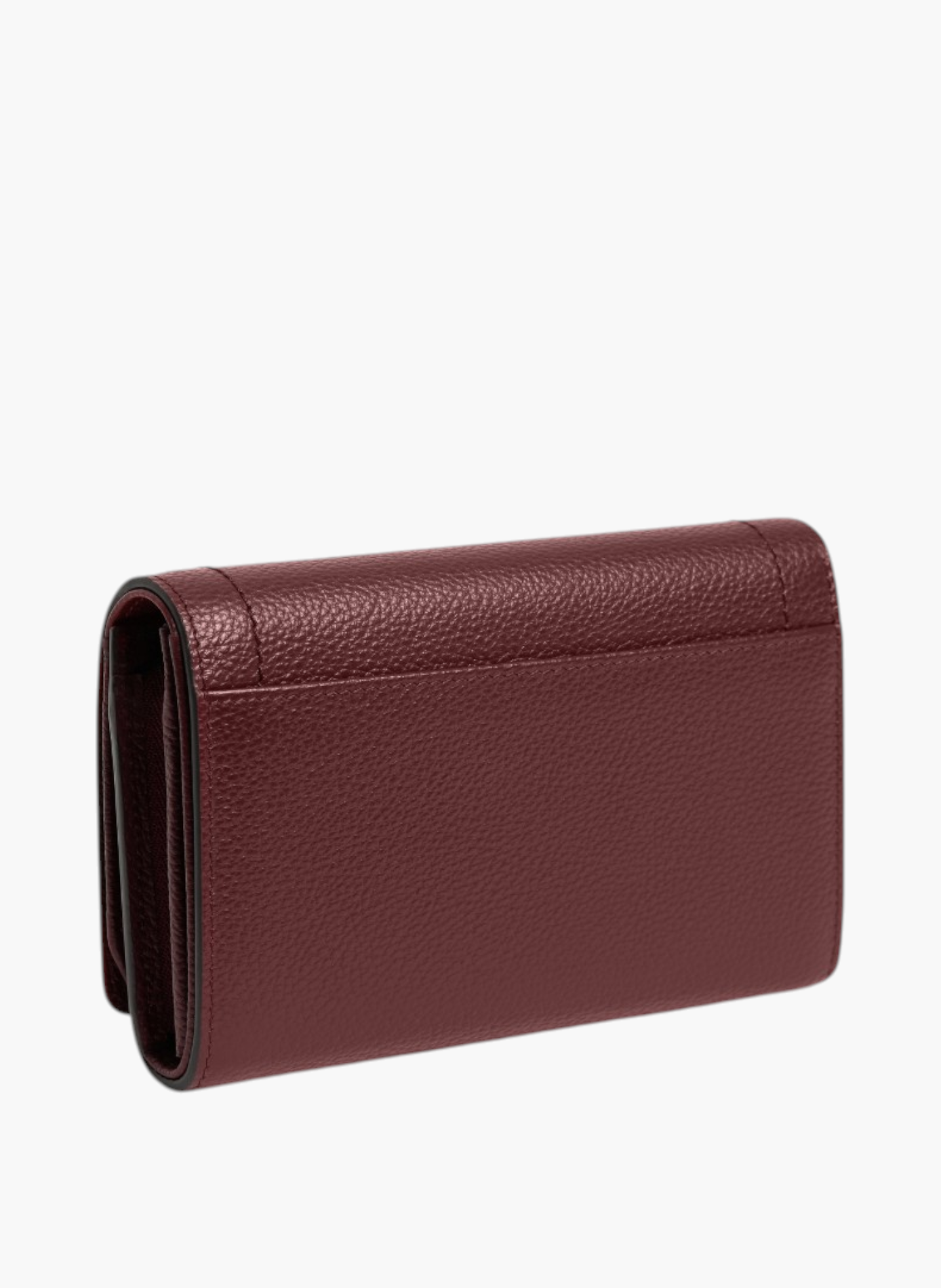 Portefeuille moyen modèle à rabat louison en cuir grainé LE TANNEUR Rouge