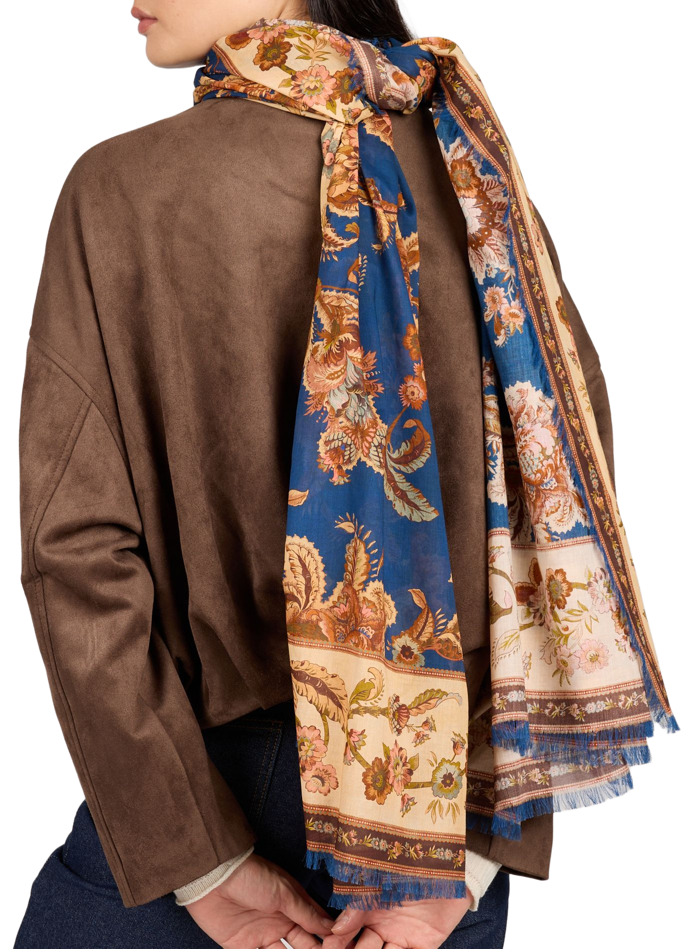 Printed cotton sarong ZIMMERMANN Blue