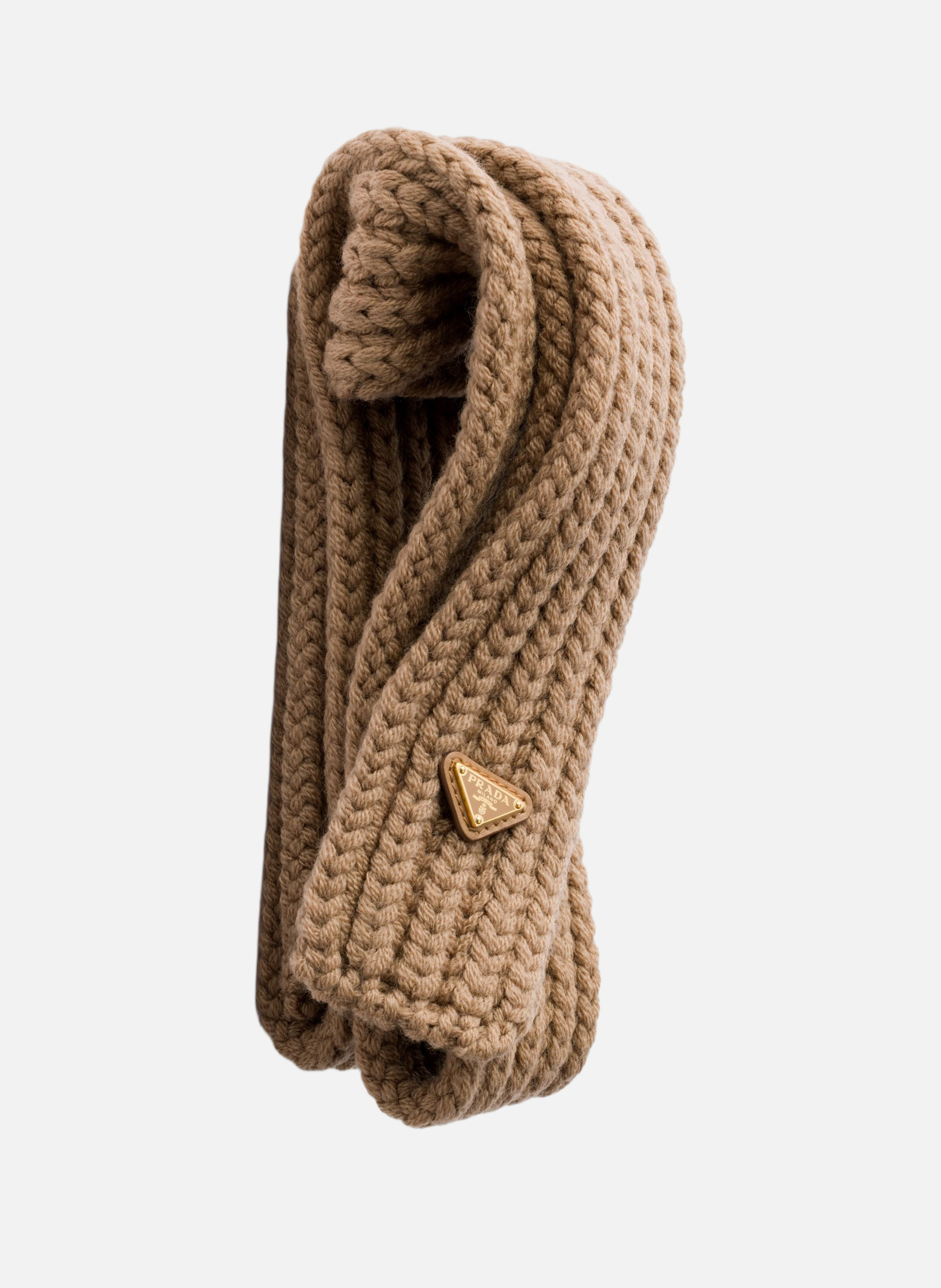 Écharpe en laine PRADA Marron
