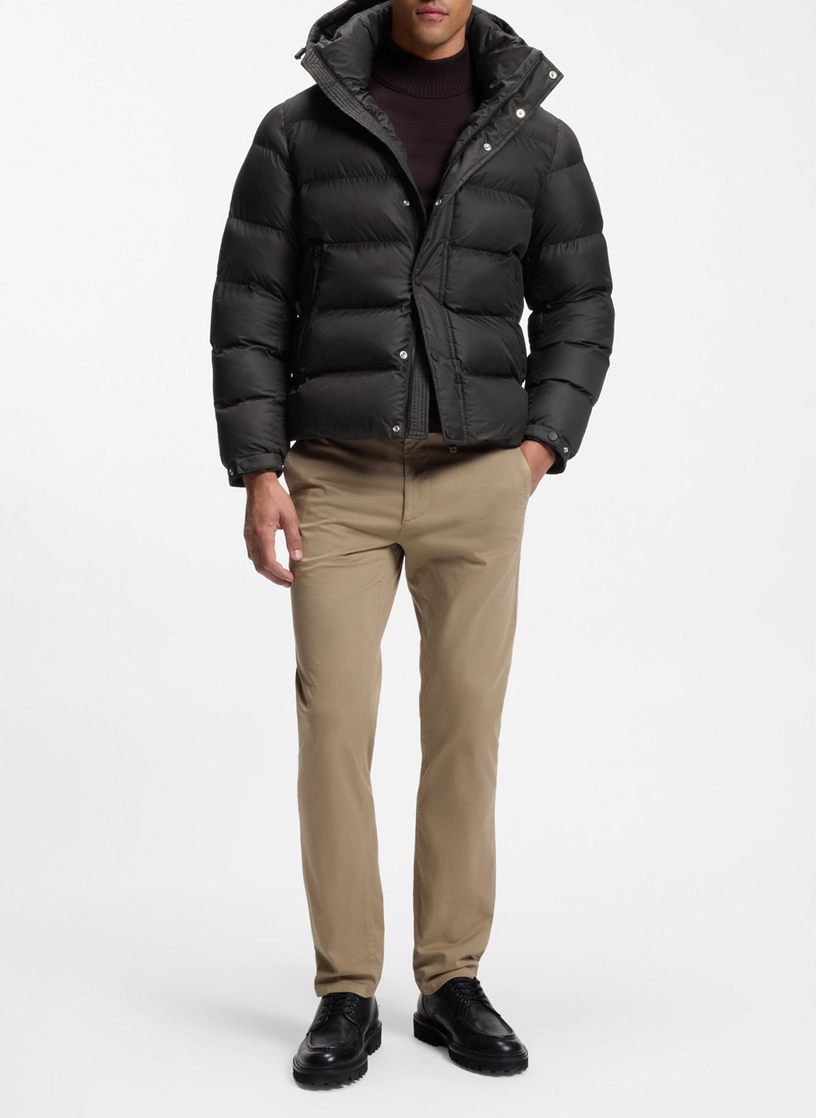 Doudoune col montant BOSS Noir