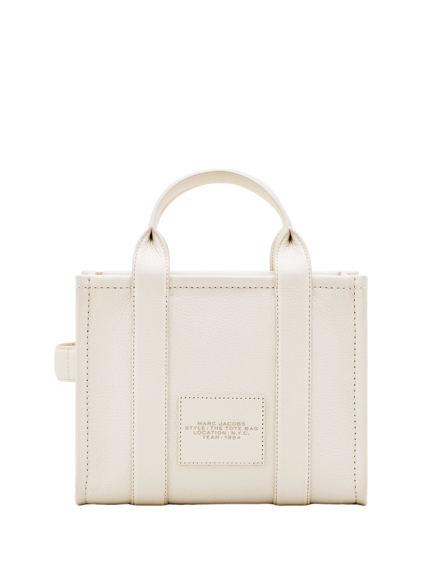 The Tote mini leather tote bag MARC JACOBS Silver