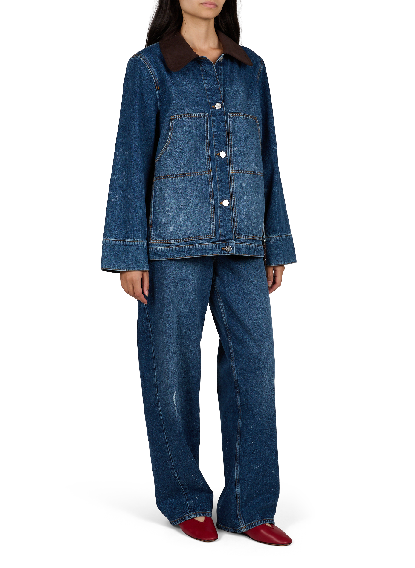 Ballon-Jeans aus Baumwollmischung BAUM UND PFERDGARTEN Blau