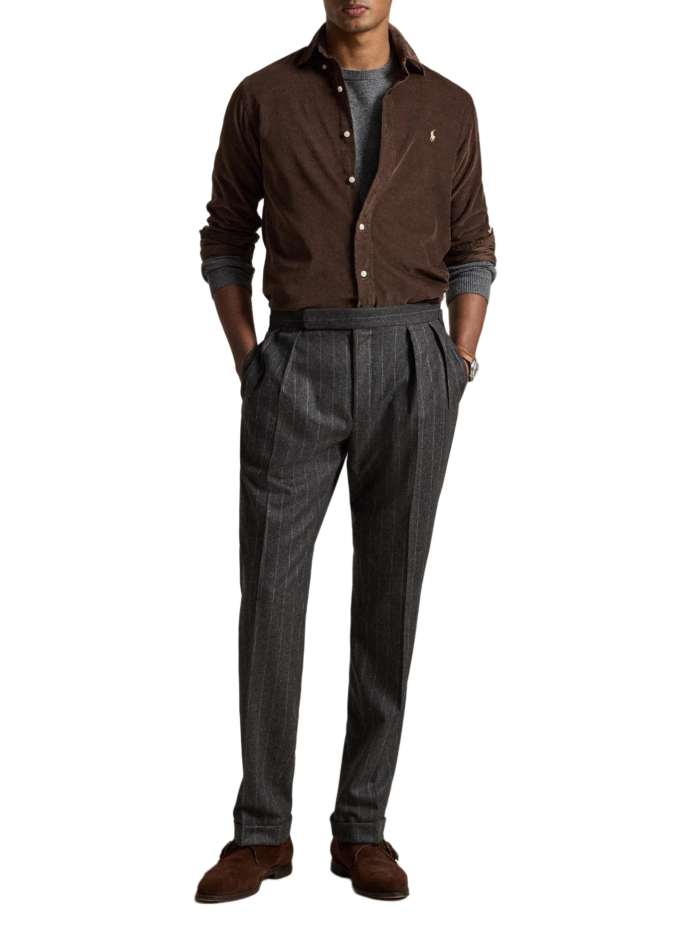 Rechte corduroy hemd van katoen POLO RALPH LAUREN Beige