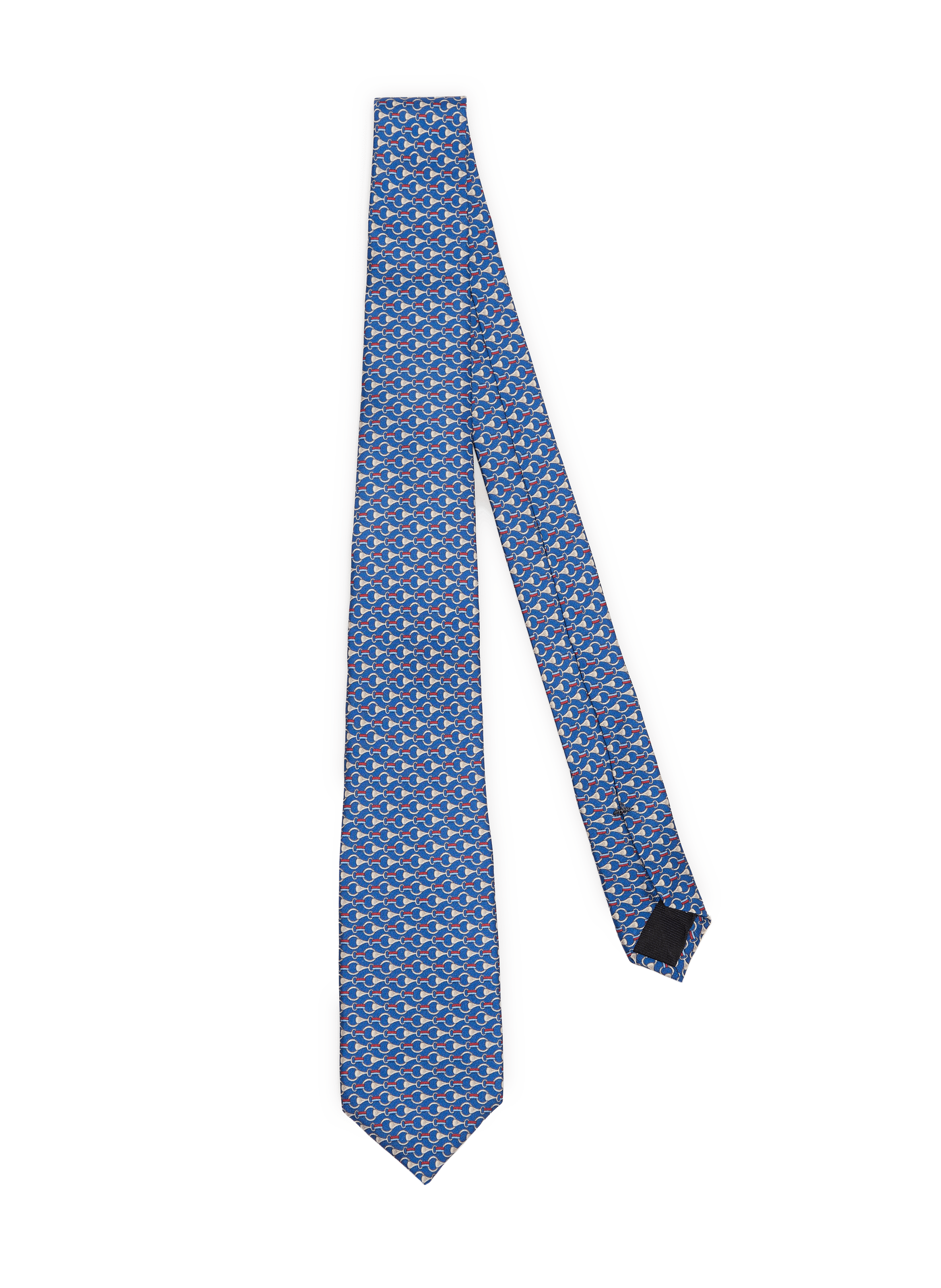 Seidenschlips mit Druck VAN LAACK Blau