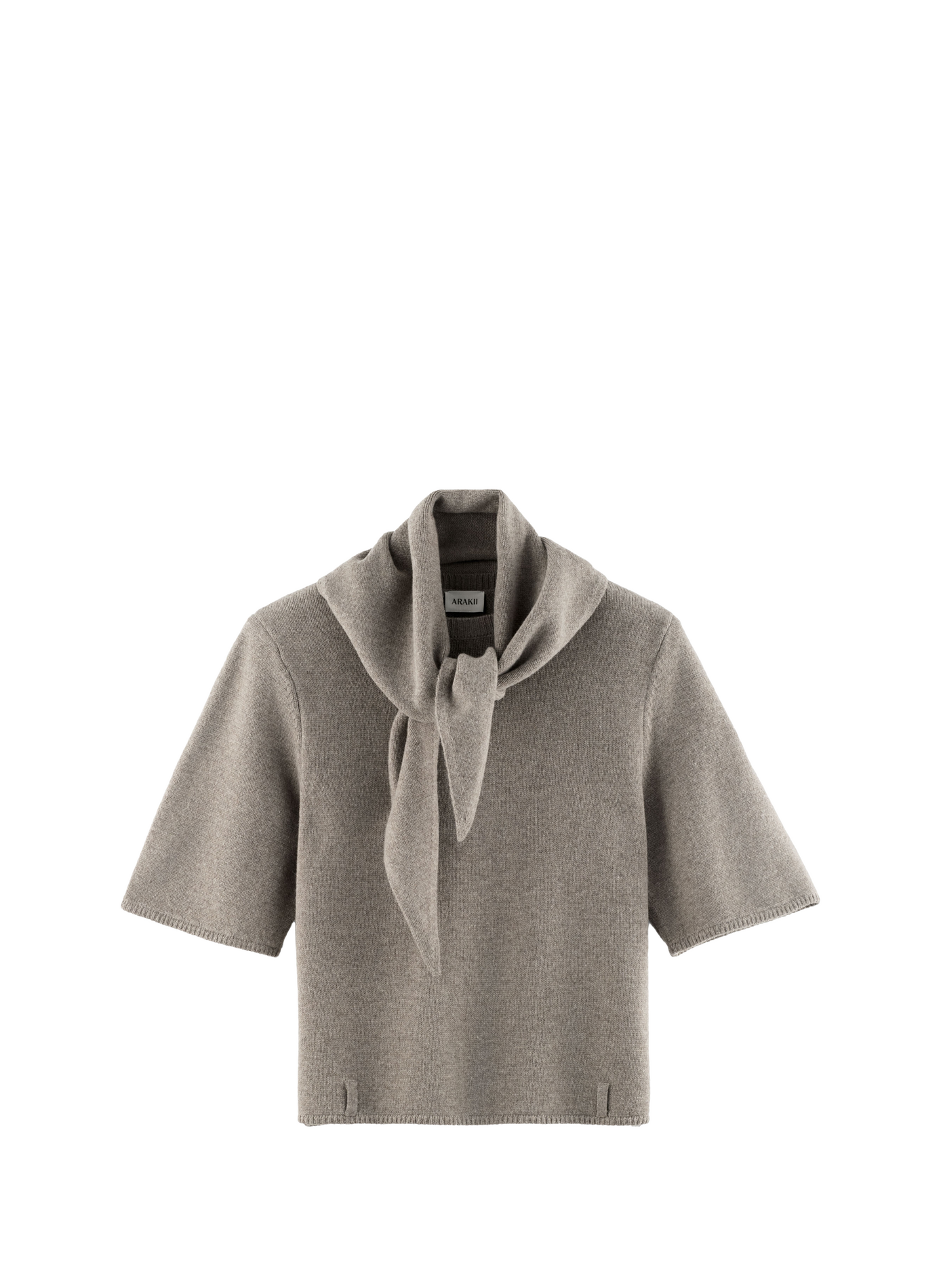 Ela Merino Wool Knitted T-Shirt ARAKII Beige
