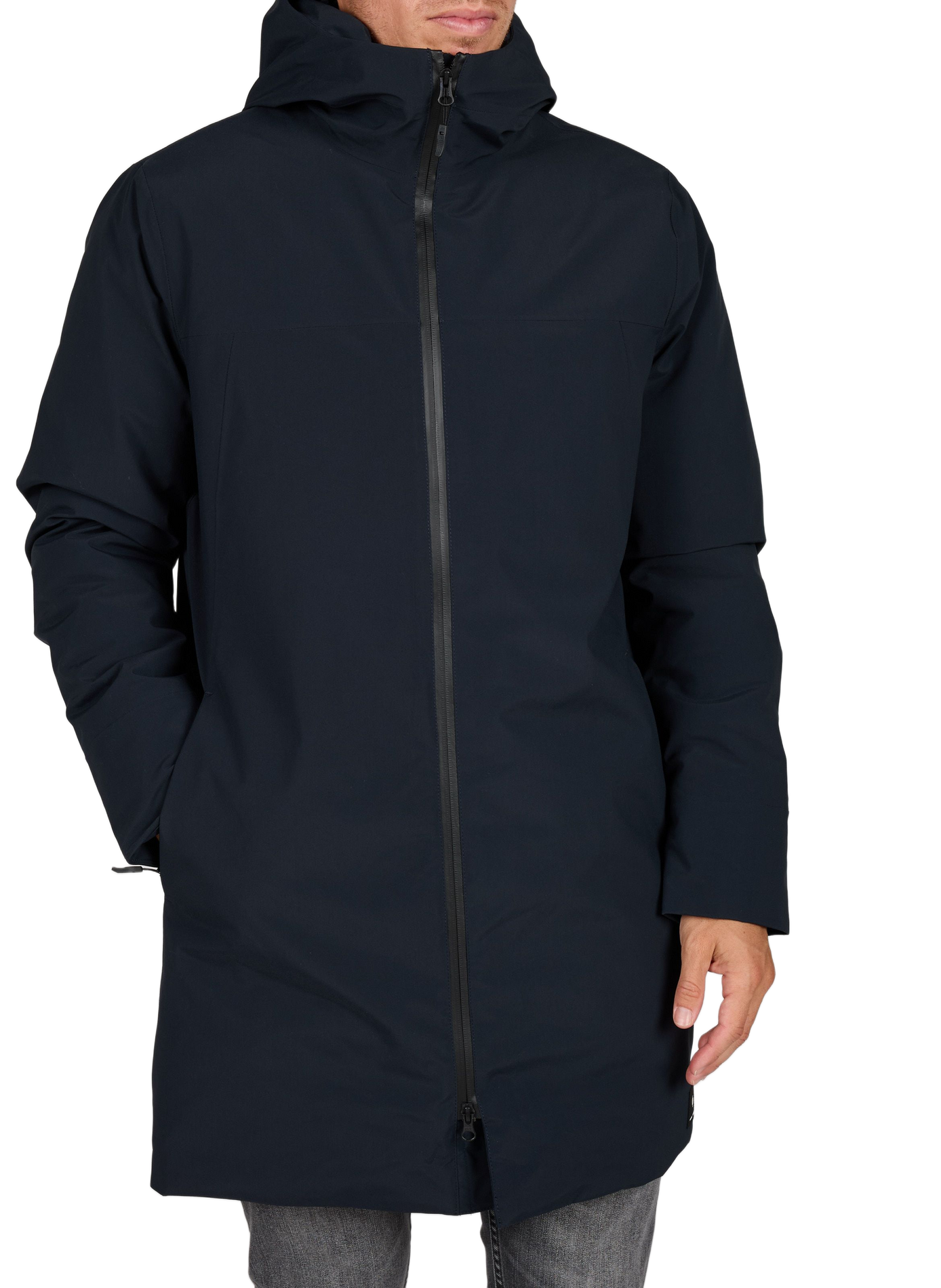Straight hooded parka SAMSOE SAMSOE Blue