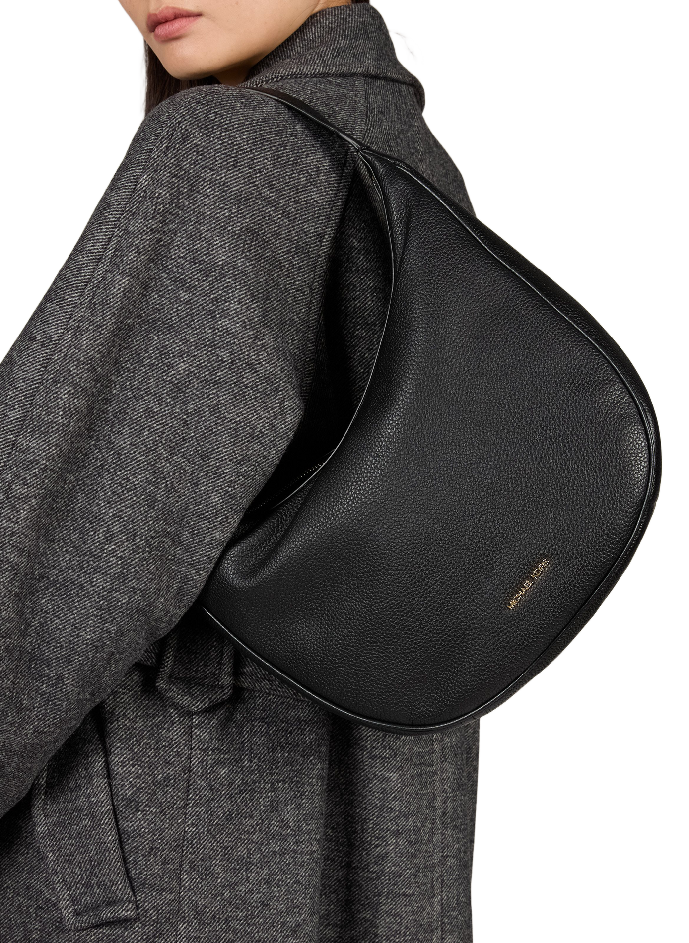 Sac Skye porté épaule en cuir MICHAEL KORS Noir