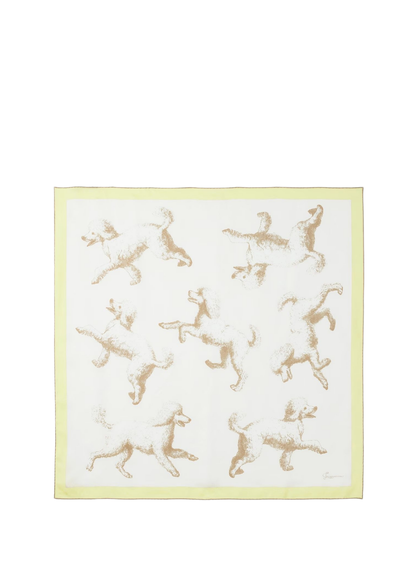 Le grand foulard Caniche en soie JACQUEMUS Multicolour