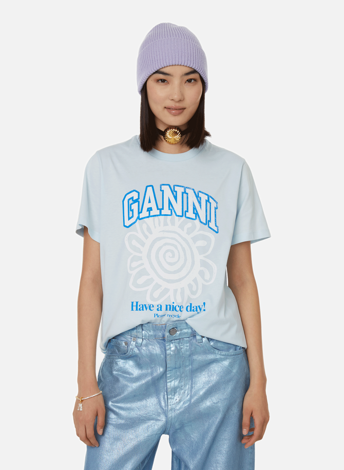 Flower print T-shirt GANNI
