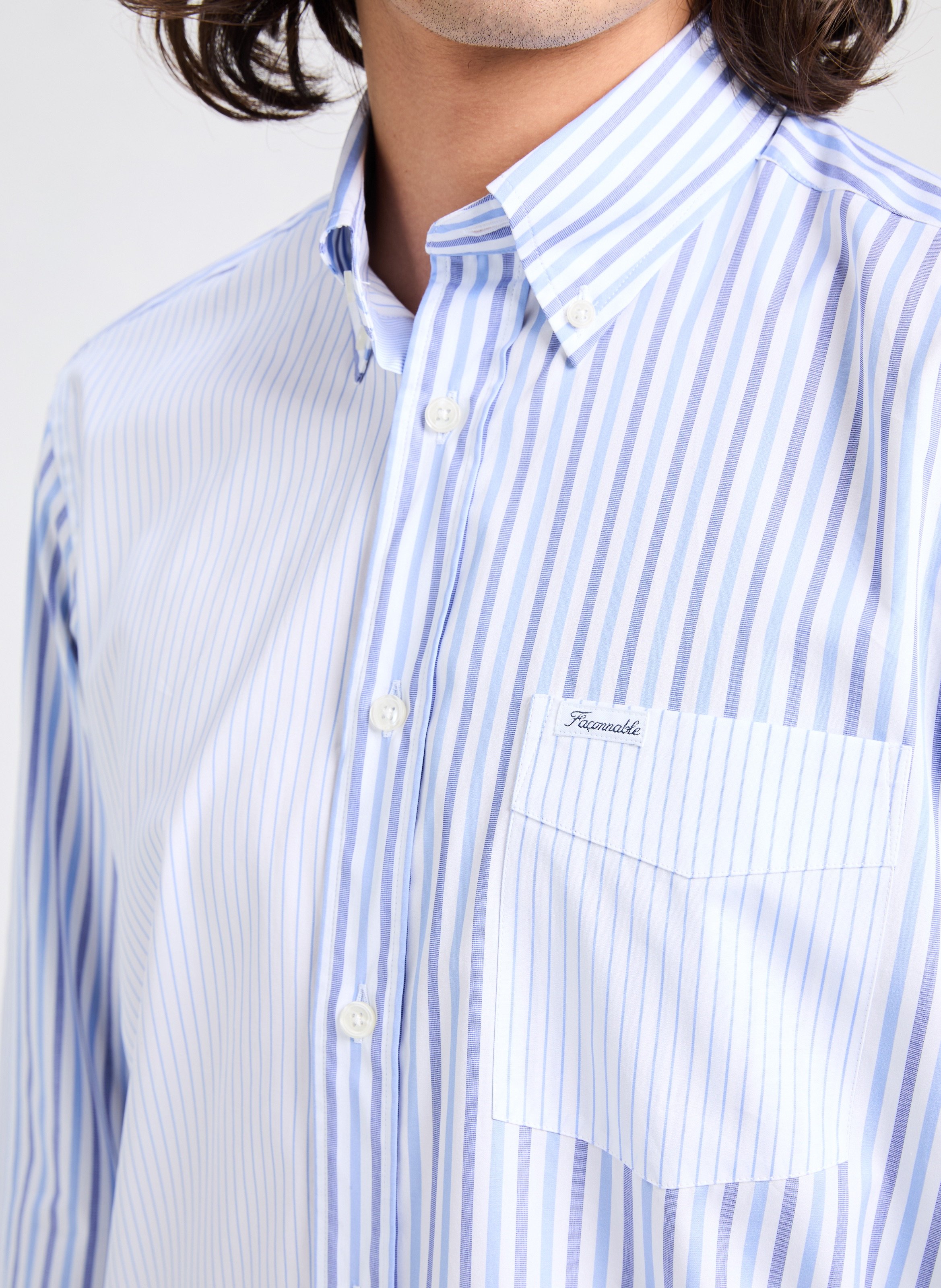 Chemise rayée en coton FACONNABLE Multicolore