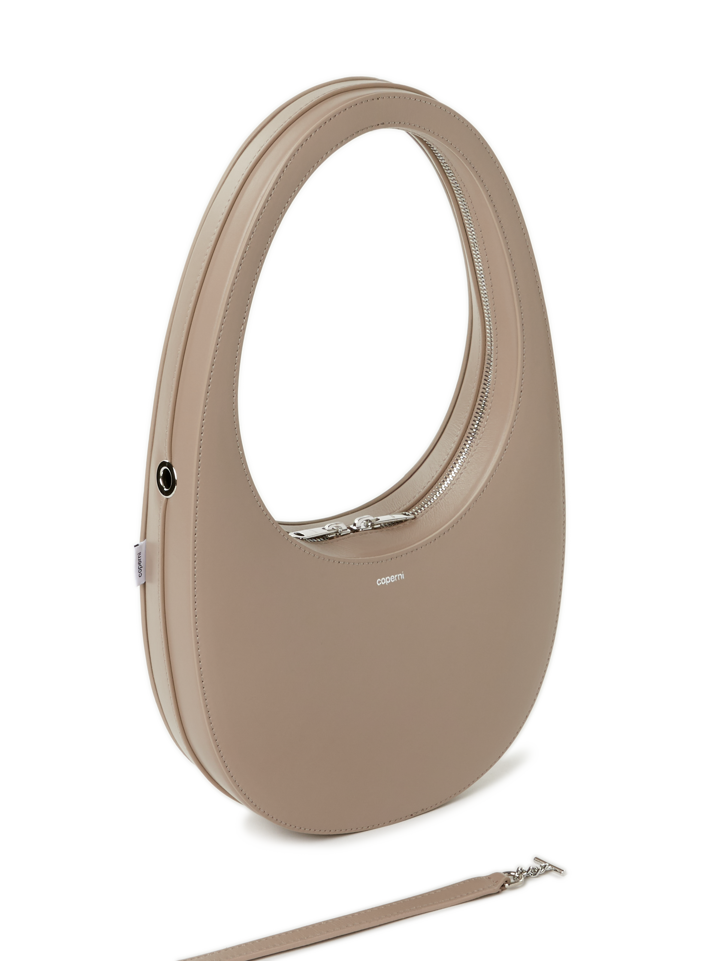 Swipe leather handbag COPERNI Beige