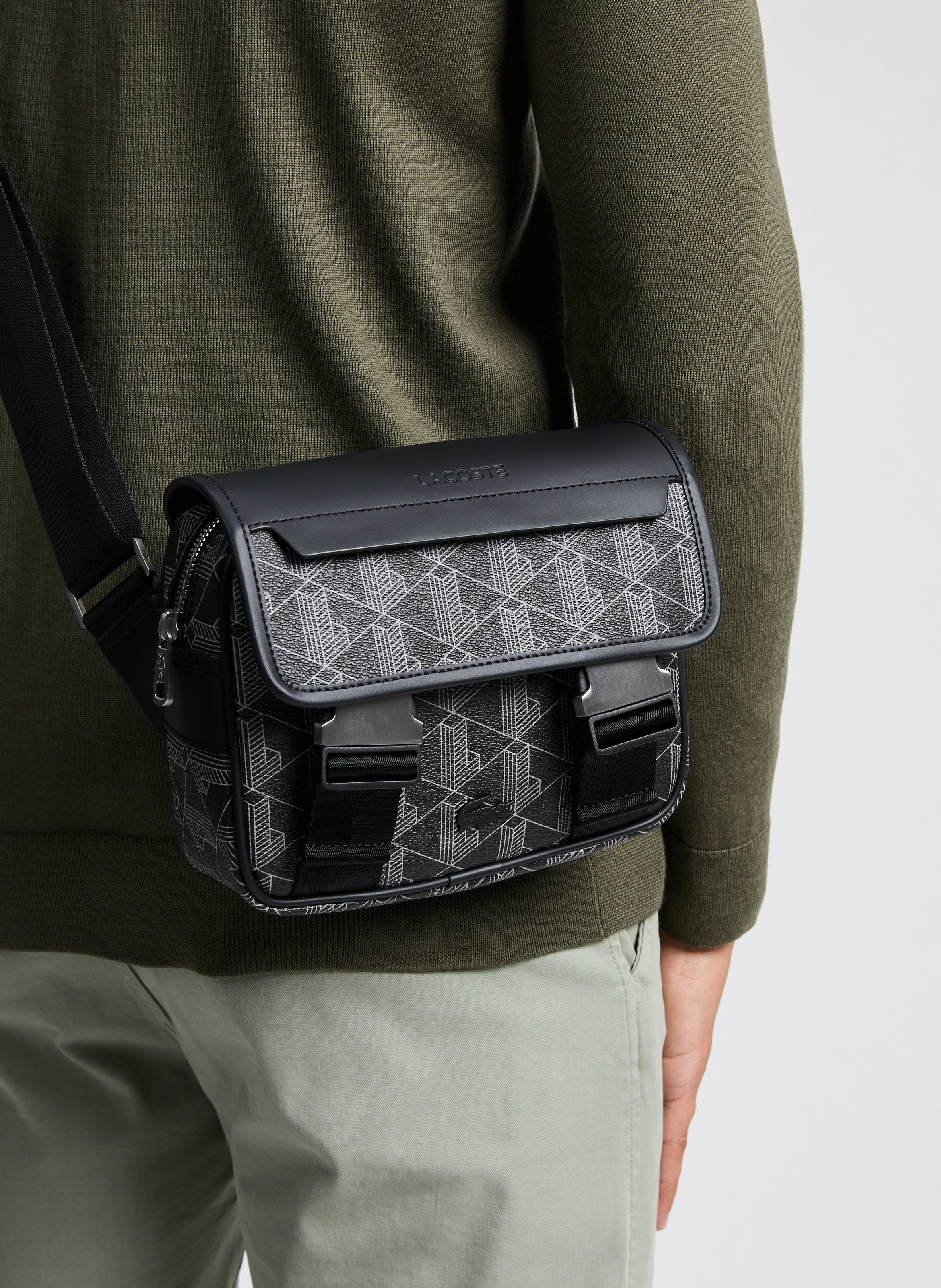FLORAL QUILTED BAG LACOSTE Grey