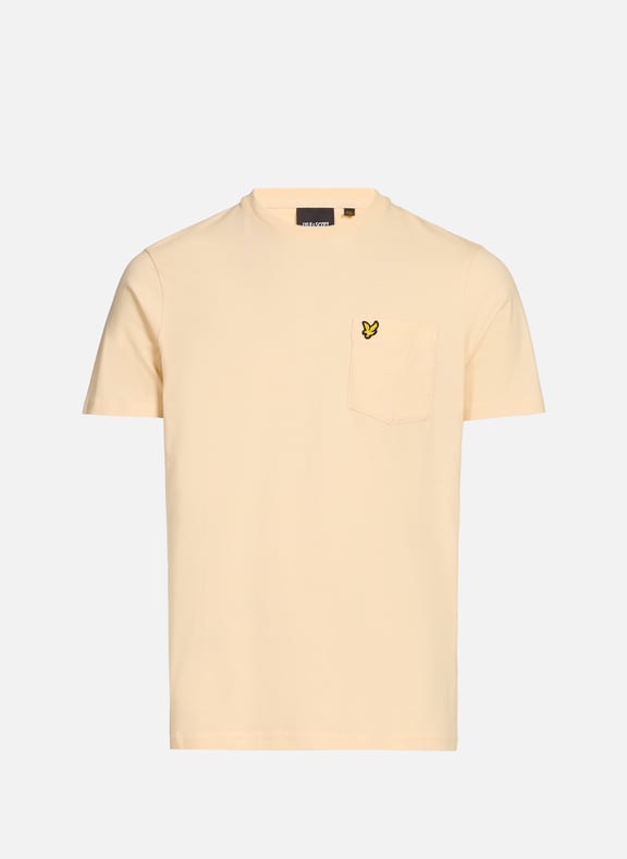 Plain Cotton T-shirt Beige by LYLE & SCOTT LYLE & SCOTT Plain Cotton T-shirt Beige