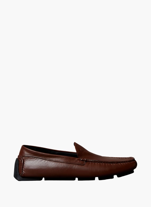 Calfskin leather loafers Brown Calvin klein - Men | Printemps.com Calfskin leather loafers Brown Calvin klein - Men | Printemps.com