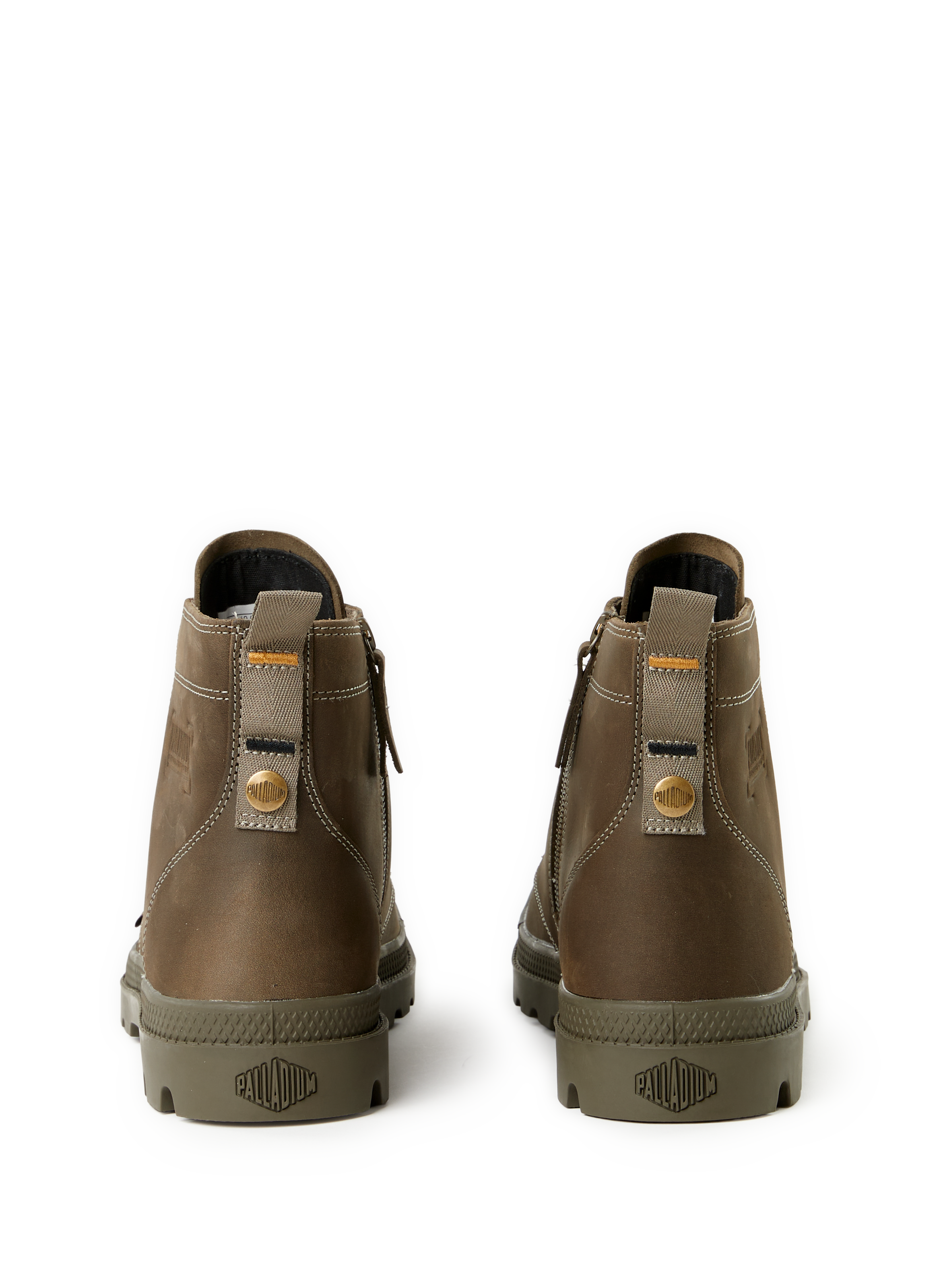 Leather wedge ankle boots PALLADIUM Green