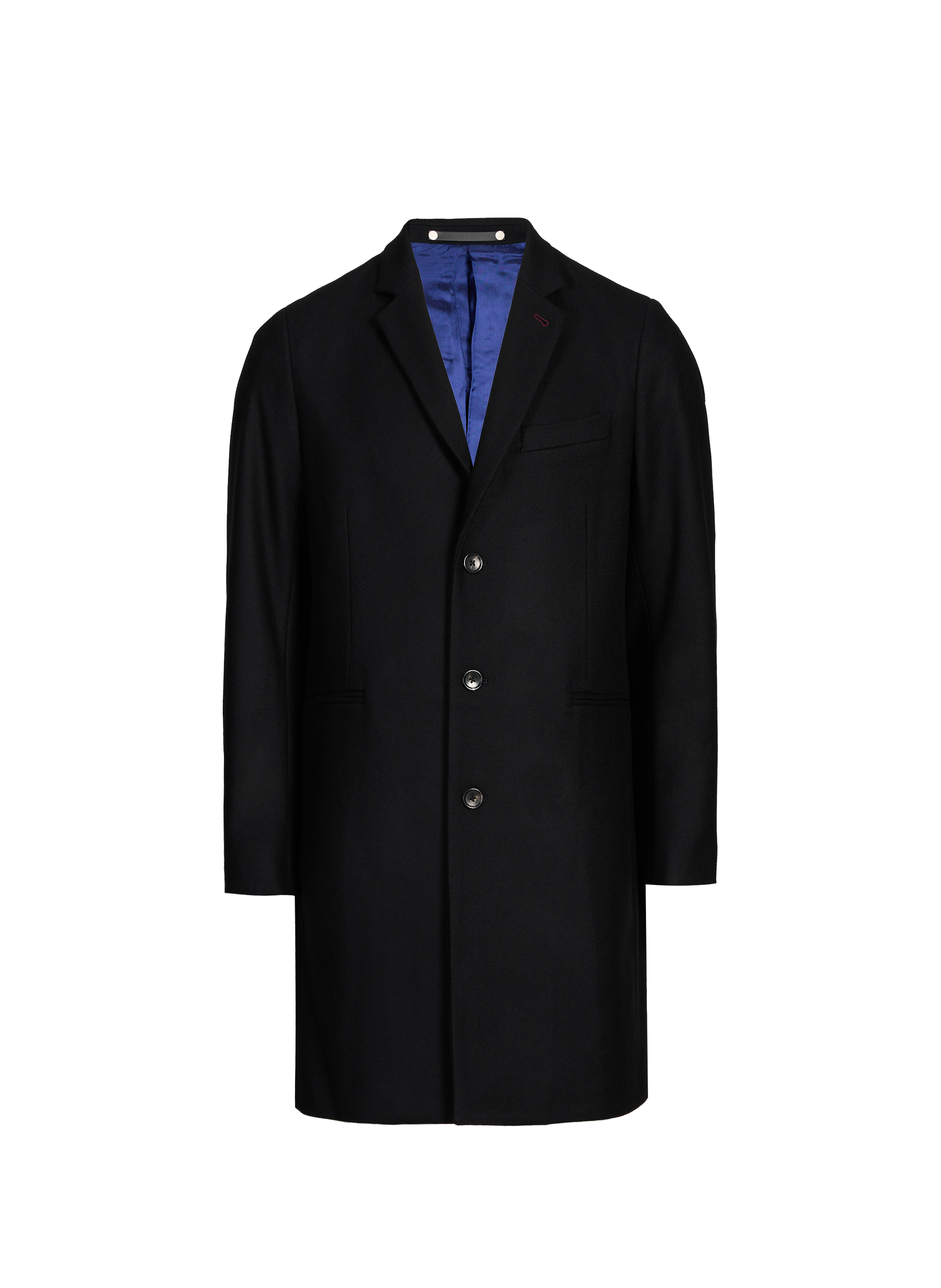 Coat with tailored collar in blended wool and cashmere PAUL SMITH Black