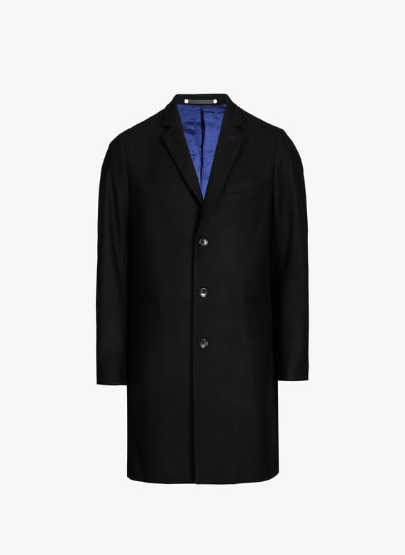 Manteau col tailleur en laine et cachemire mélangés | Noir by PAUL SMITH Manteau col tailleur en laine et cachemire mélangés Noir