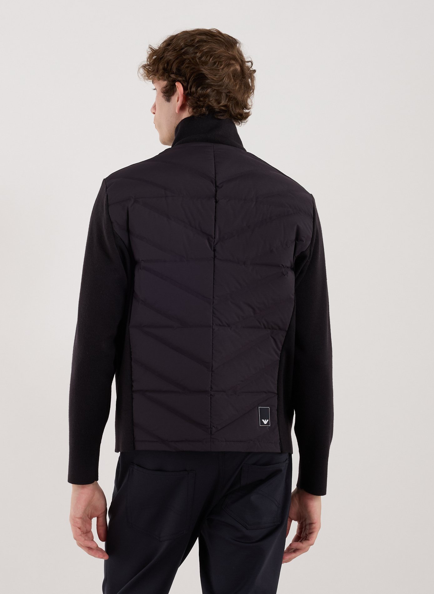 Straight stand-up collar jacket EMPORIO ARMANI Blue