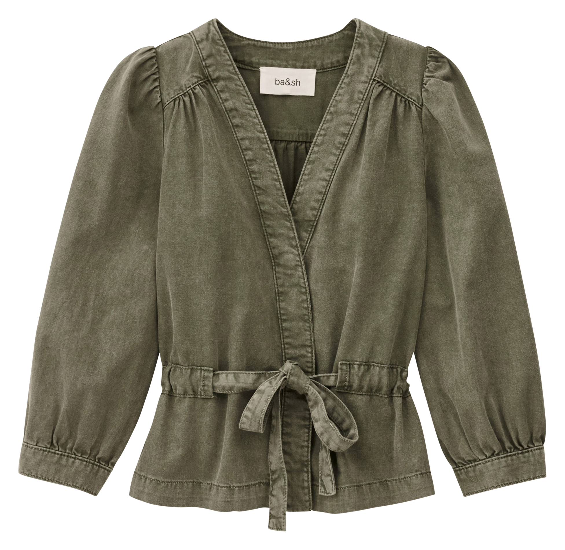 Top portefeuille en denim olavina BA&SH Kaki