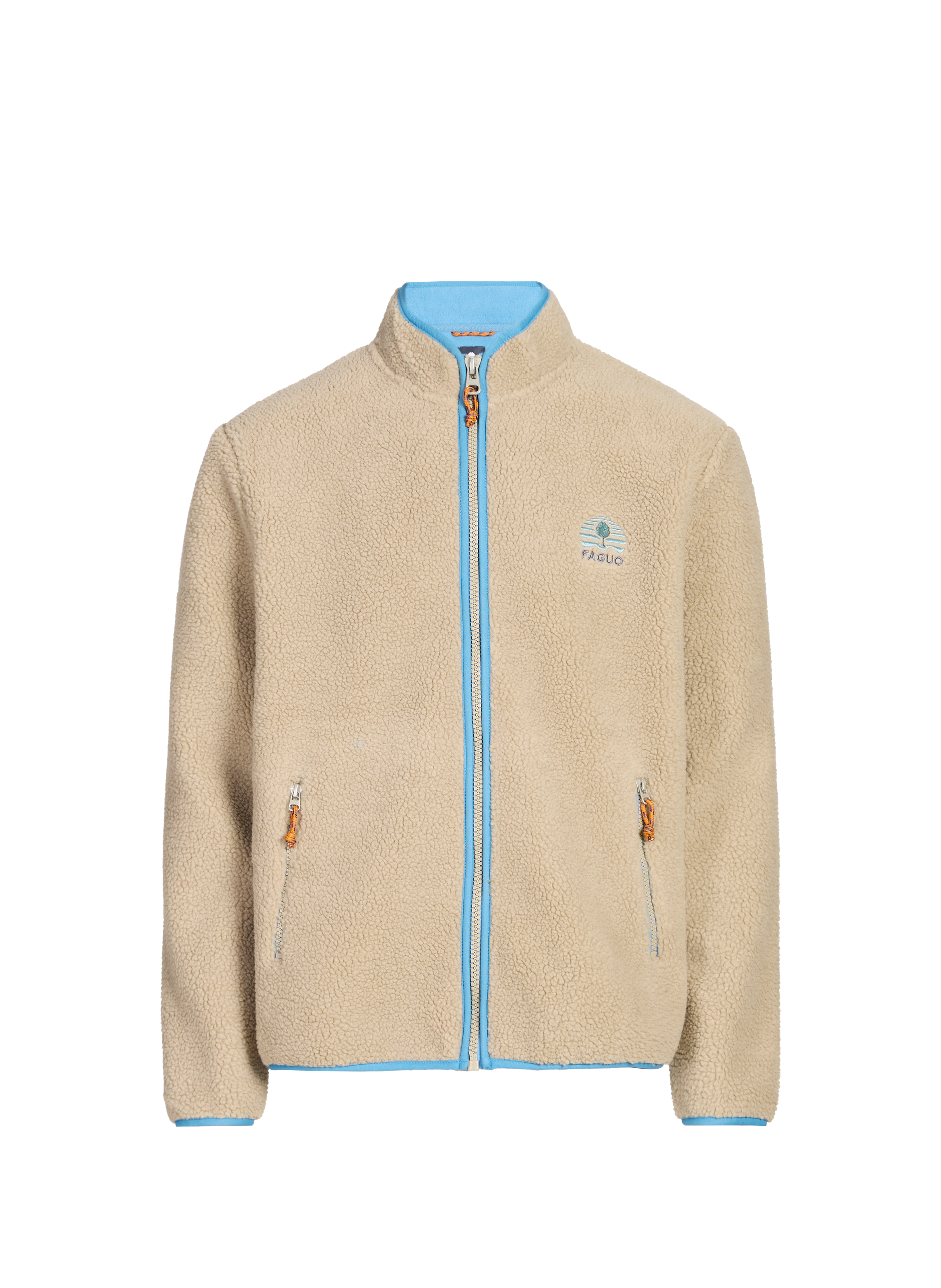 Senonche straight-cut fleece with high collar FAGUO Beige