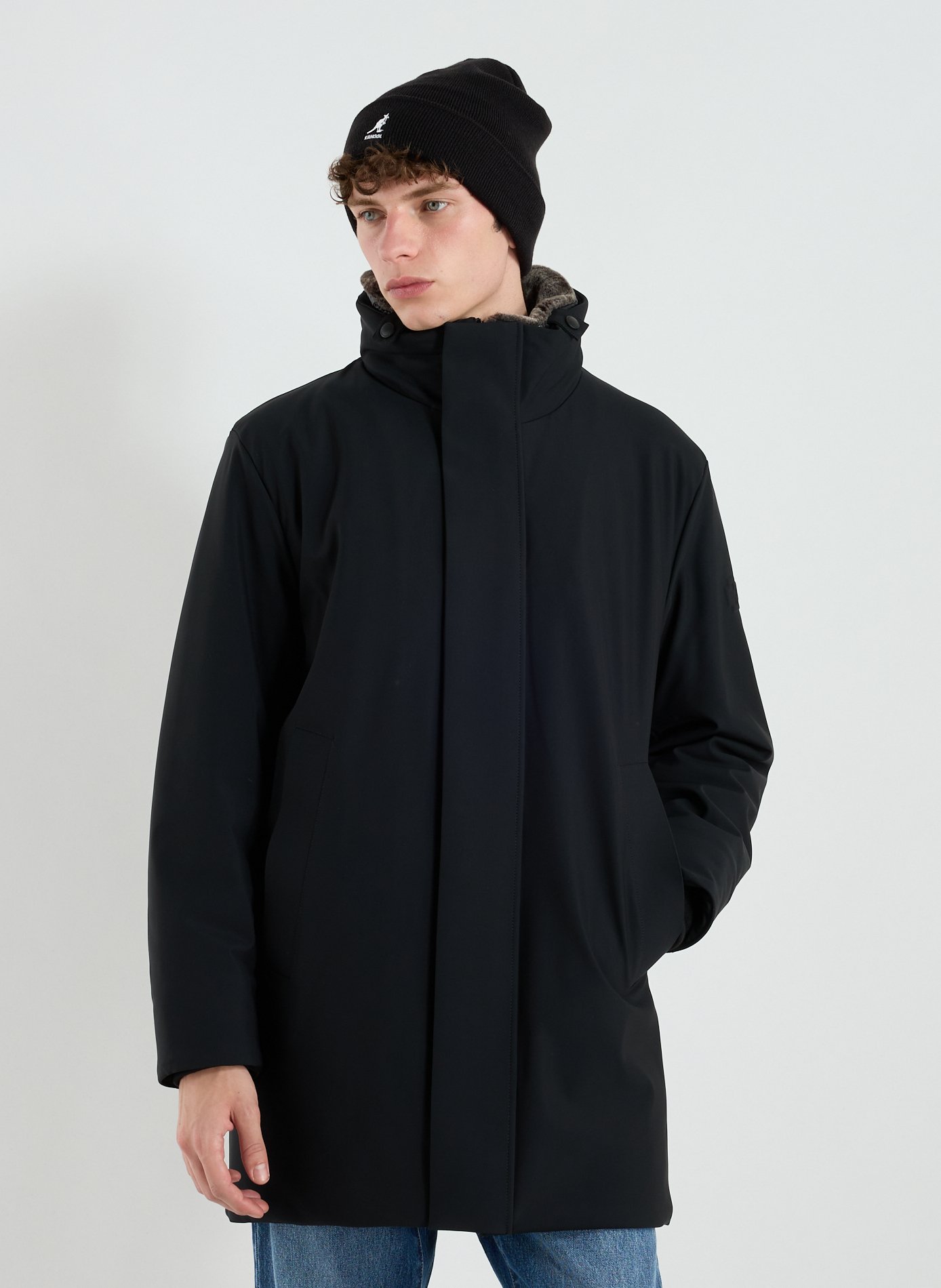 STRELLSON Parka unie à col montant Noir