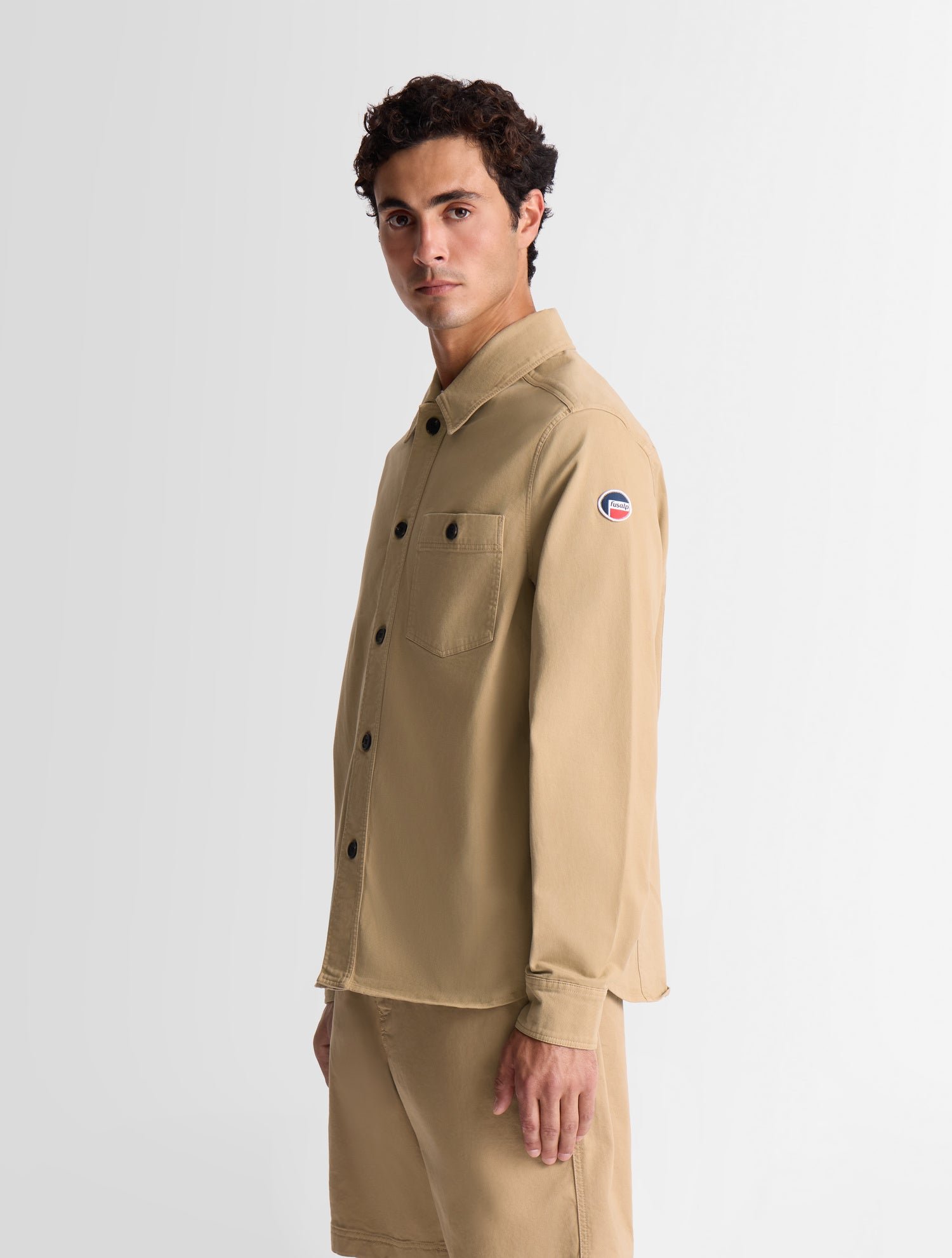 Veste olisen col chemise coupe regular FUSALP Beige