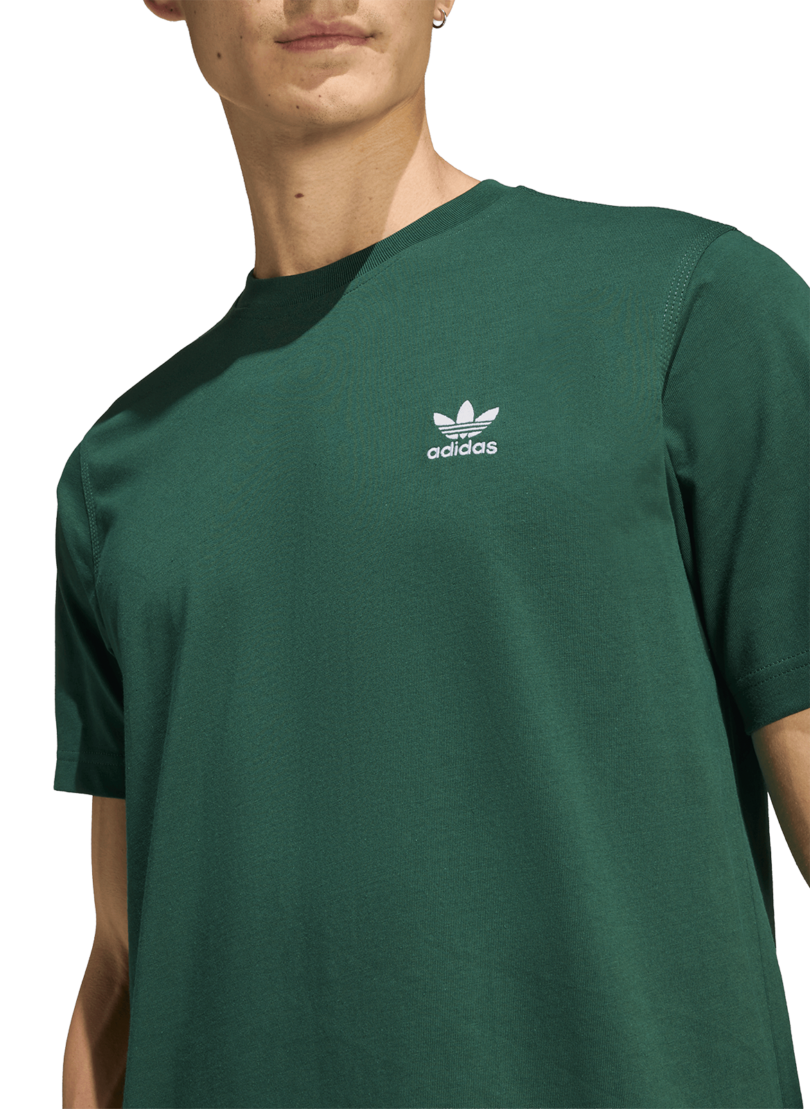 Straight short-sleeved cotton T-shirt ADIDAS Green