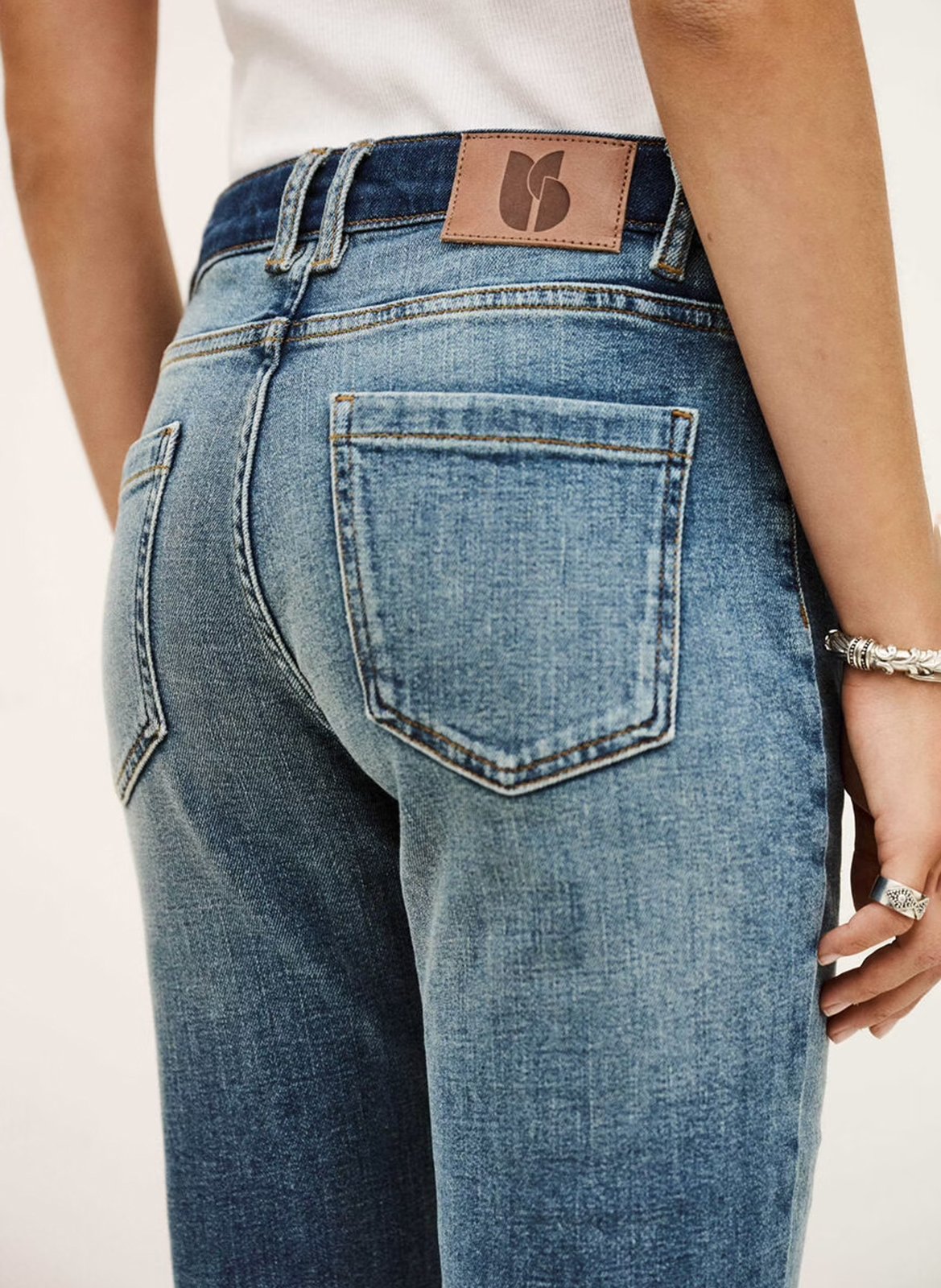 Jean flare en coton mélangé rafa BA&SH Bleu