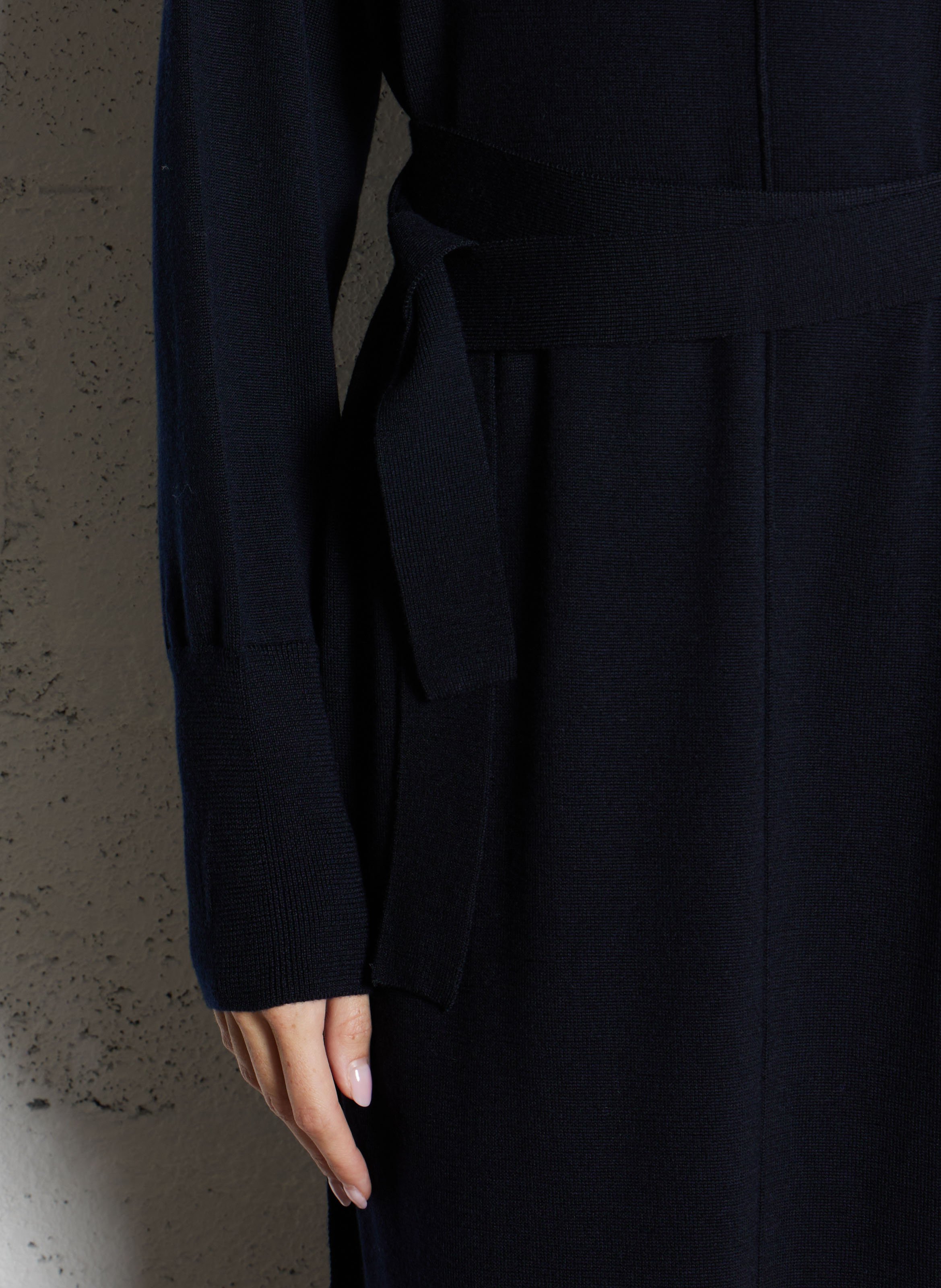 Robe longue en maille côtelée clea SOEUR Bleu