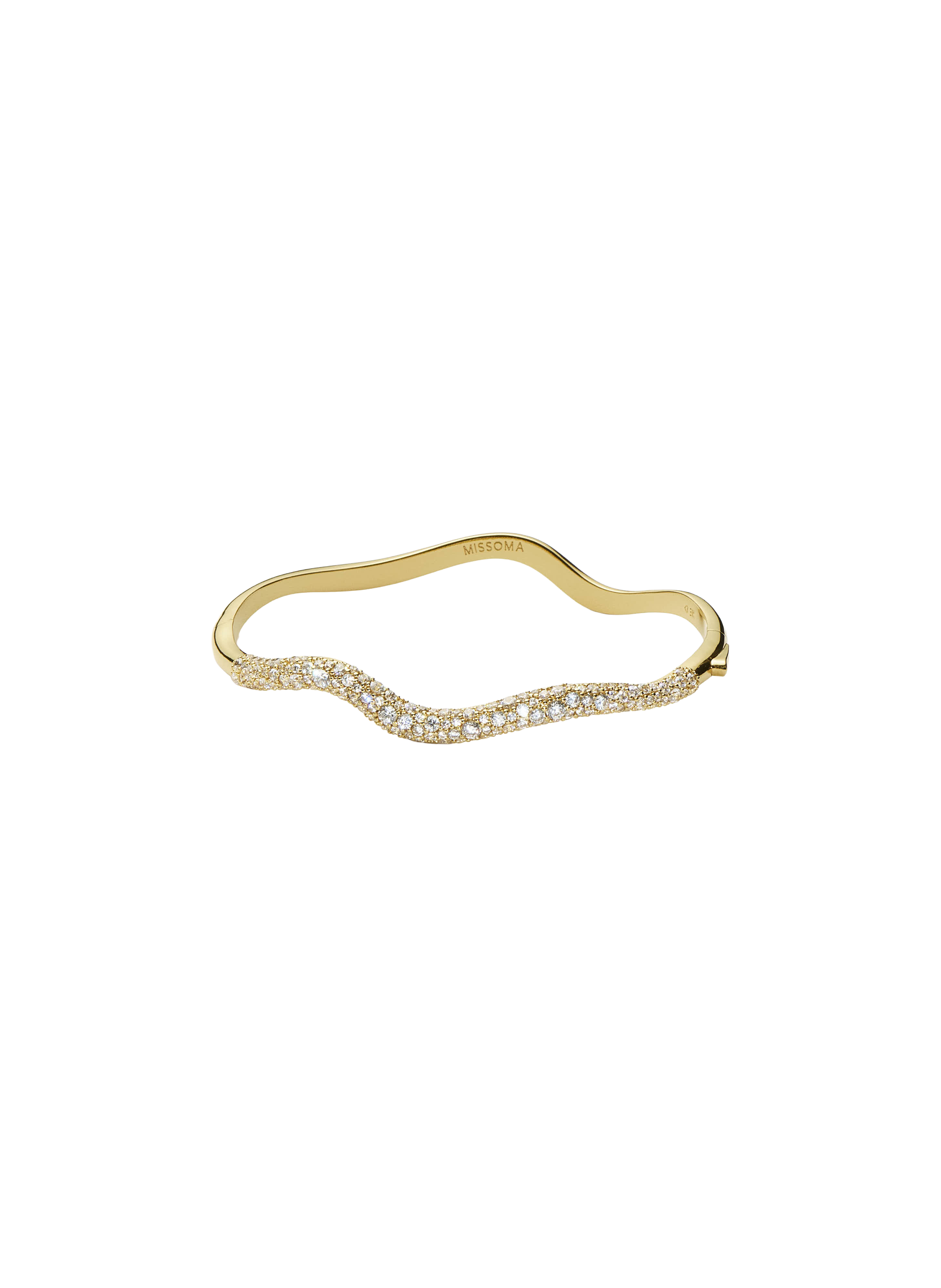 Bracelet ondulé Molten Snow en laiton et plaqué or mélangés MISSOMA Doré