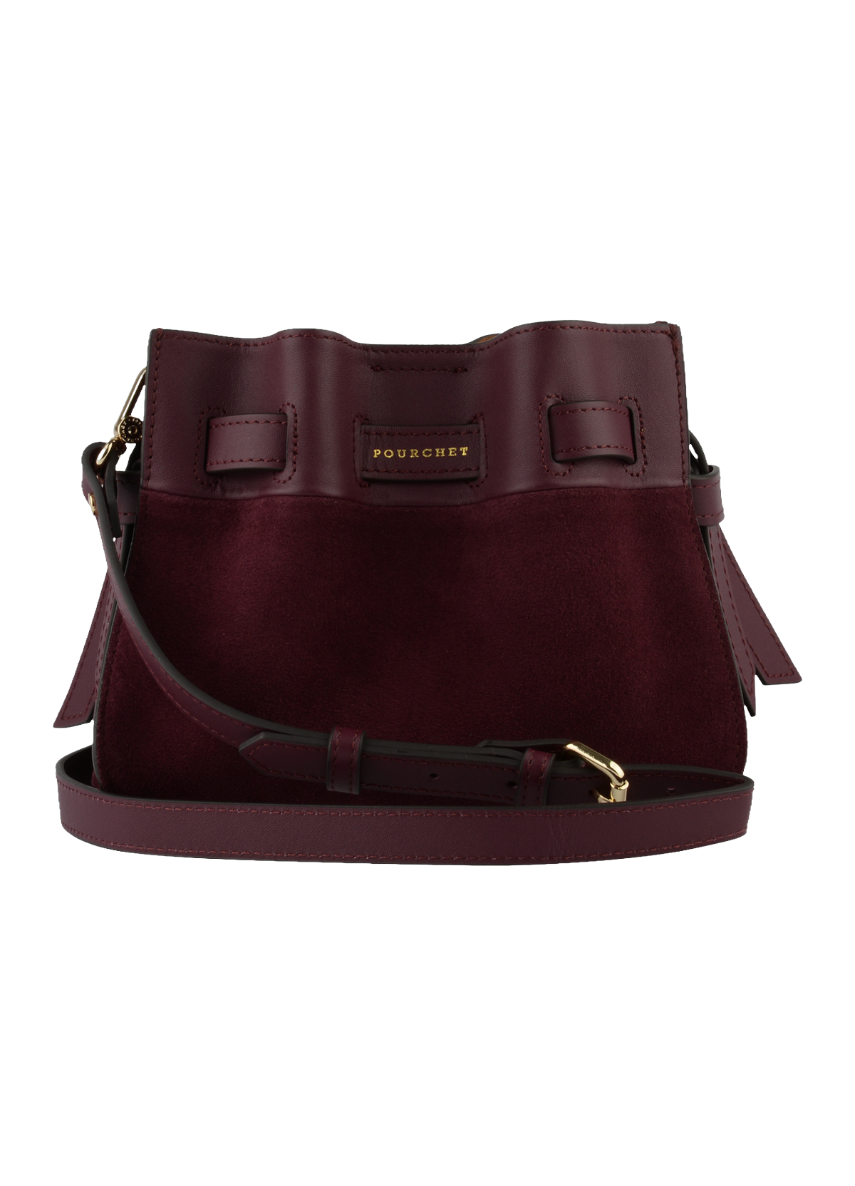 Blossom daim | sac porté travers pm POURCHET Rouge