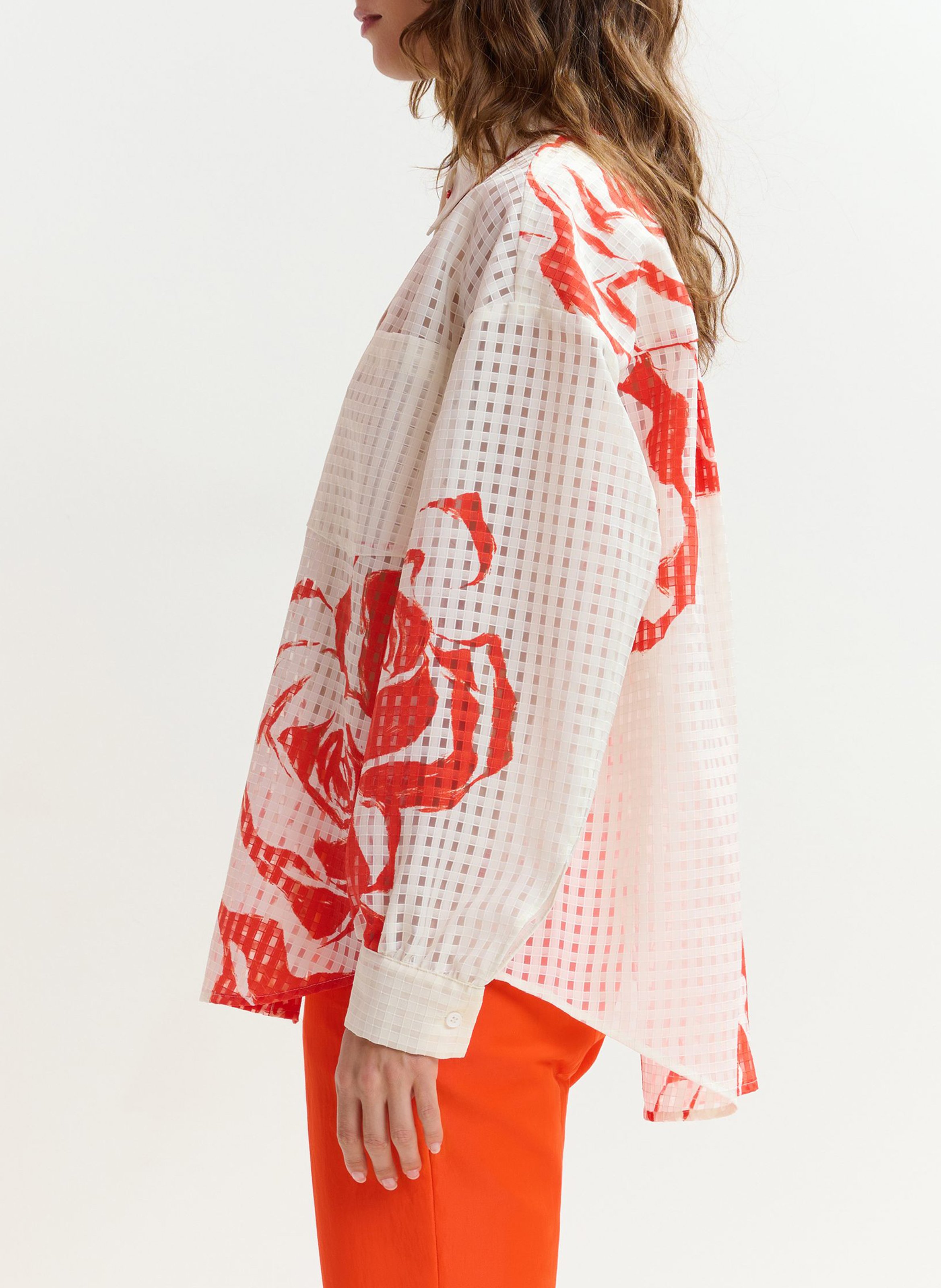 Chemise col classique imprimée jorange ESSENTIEL ANTWERP Blanc