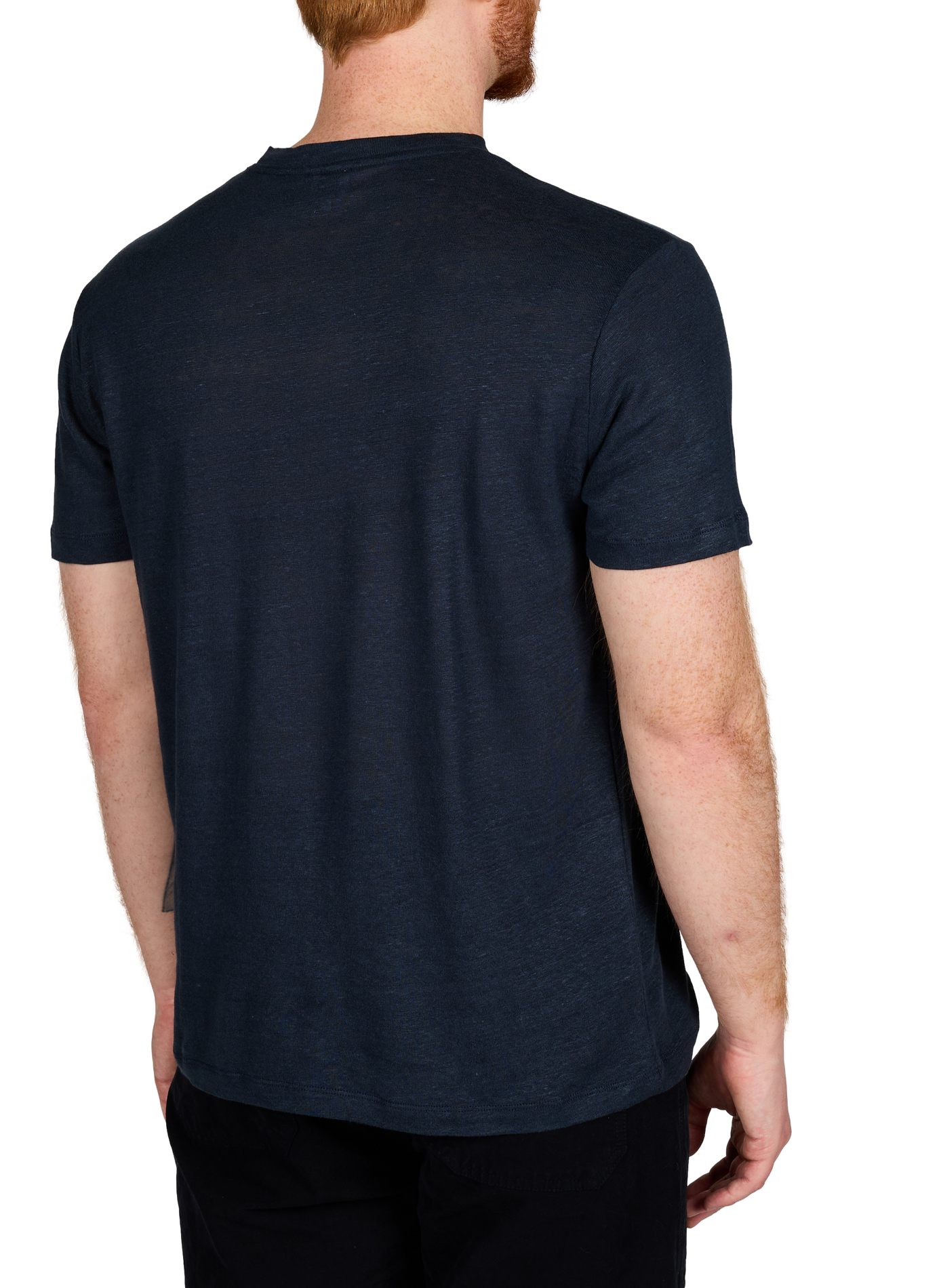 T-shirt col rond en coton AU PRINTEMPS PARIS Bleu