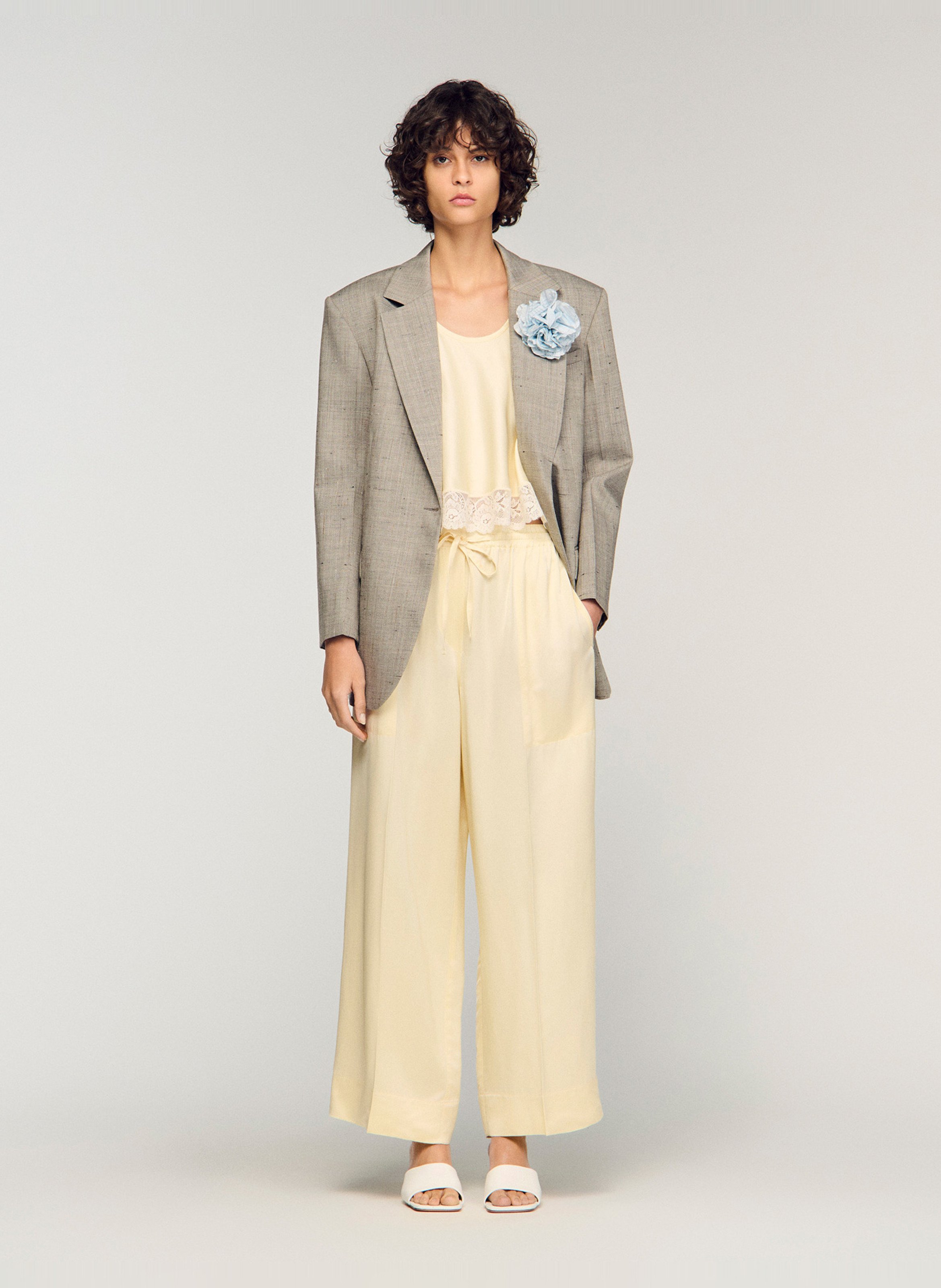 Pantalon large SANDRO Jaune