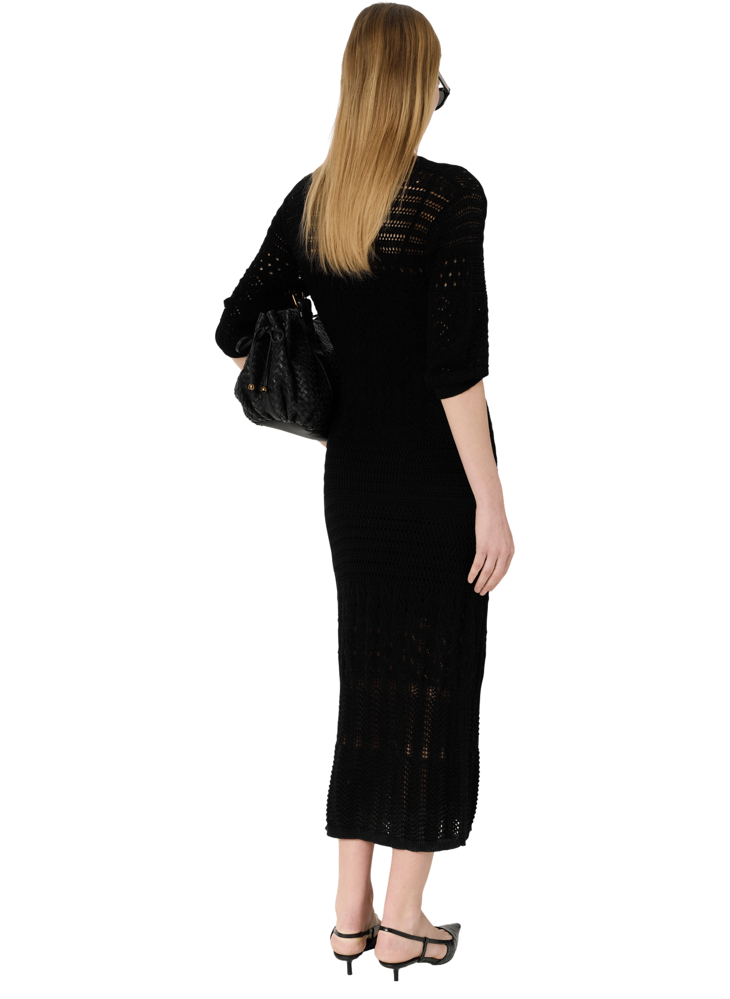 Robe longue en crochet - riana GERARD DAREL Noir
