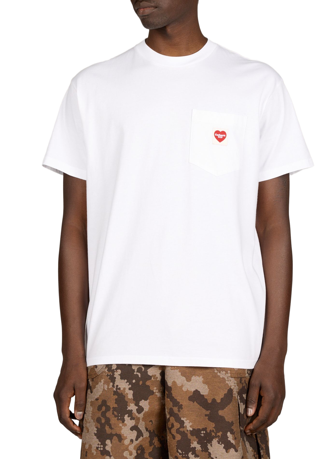 Straight round-neck cotton T-shirt CARHARTT WIP White
