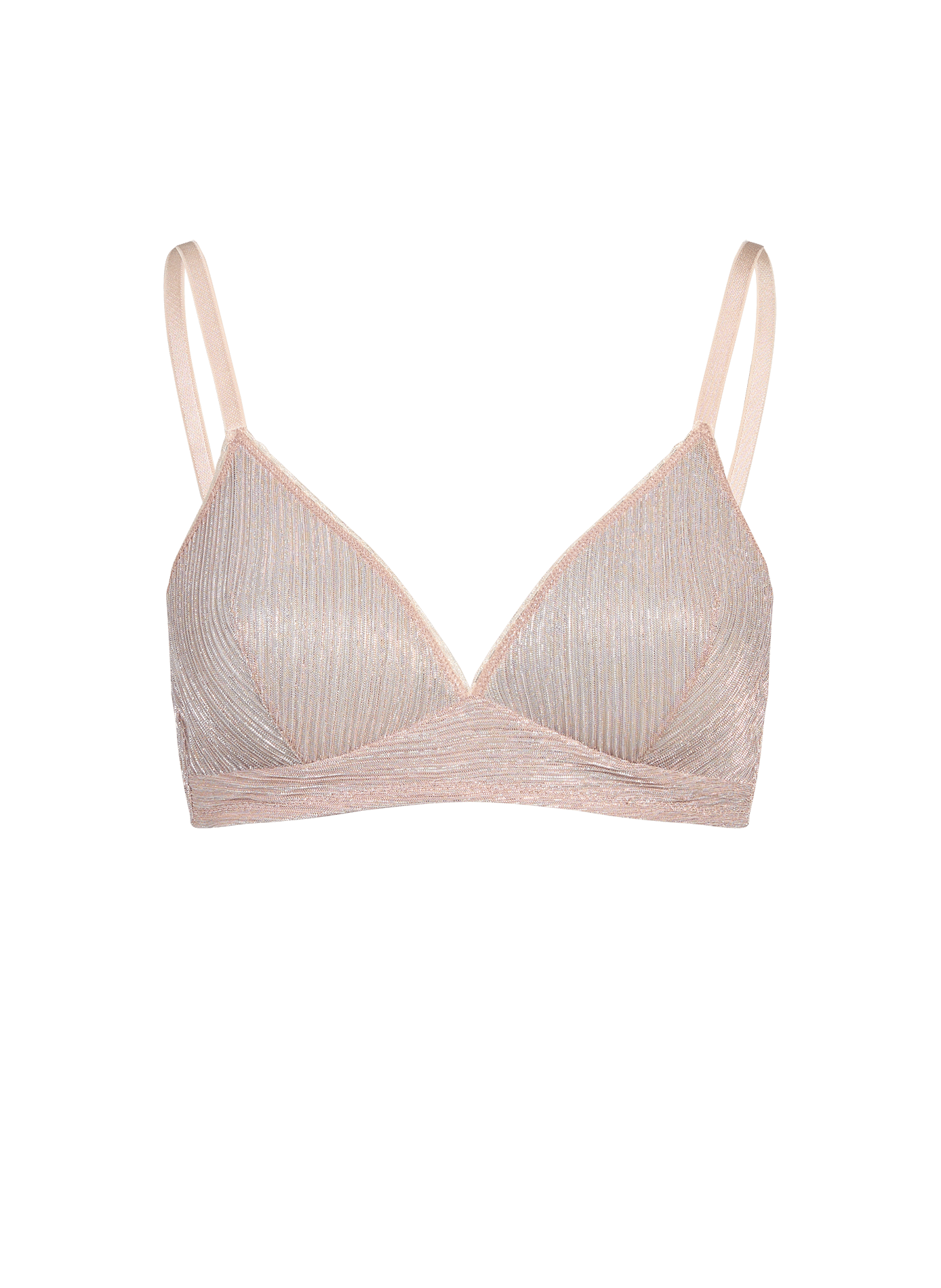 <p>Shiny triangle bra</p> MOMONI Pink