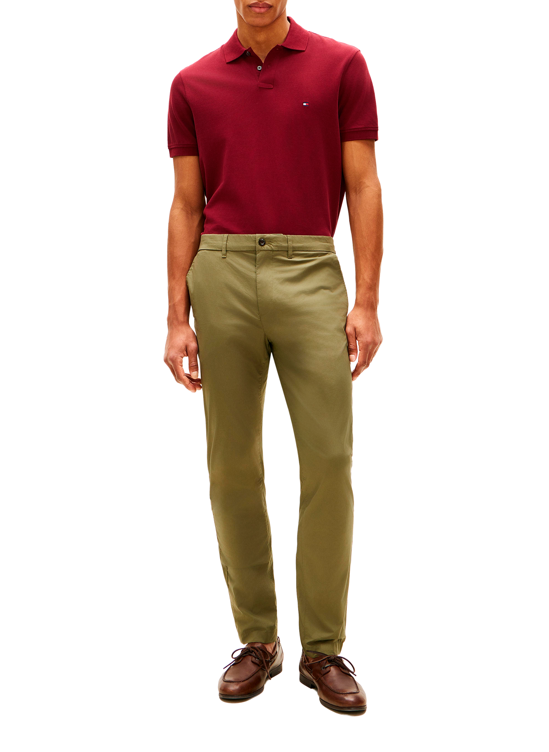 Harlem chino pants in blended cotton TOMMY HILFIGER Green