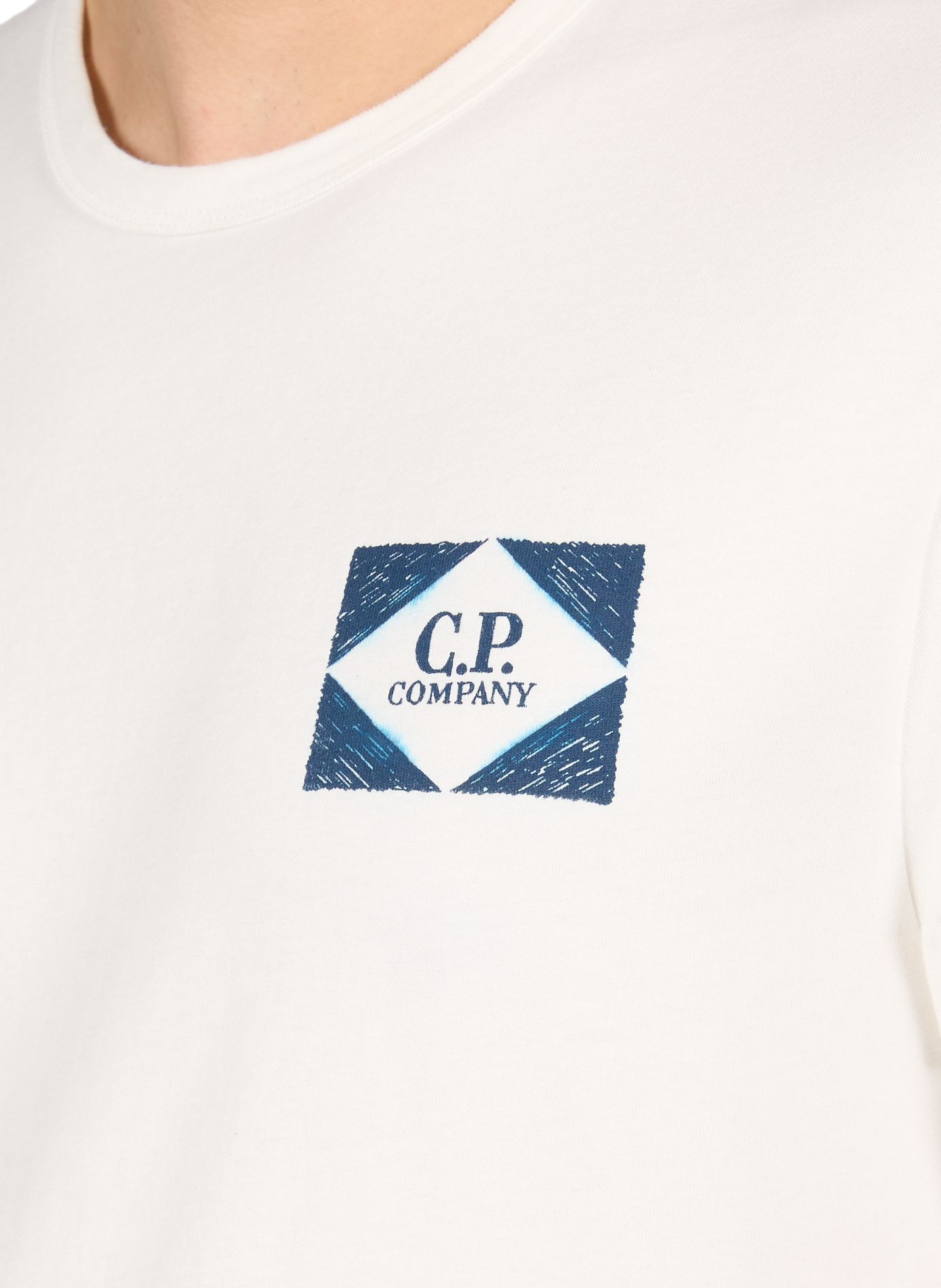 Straight-fit cotton T-shirt CP COMPANY White