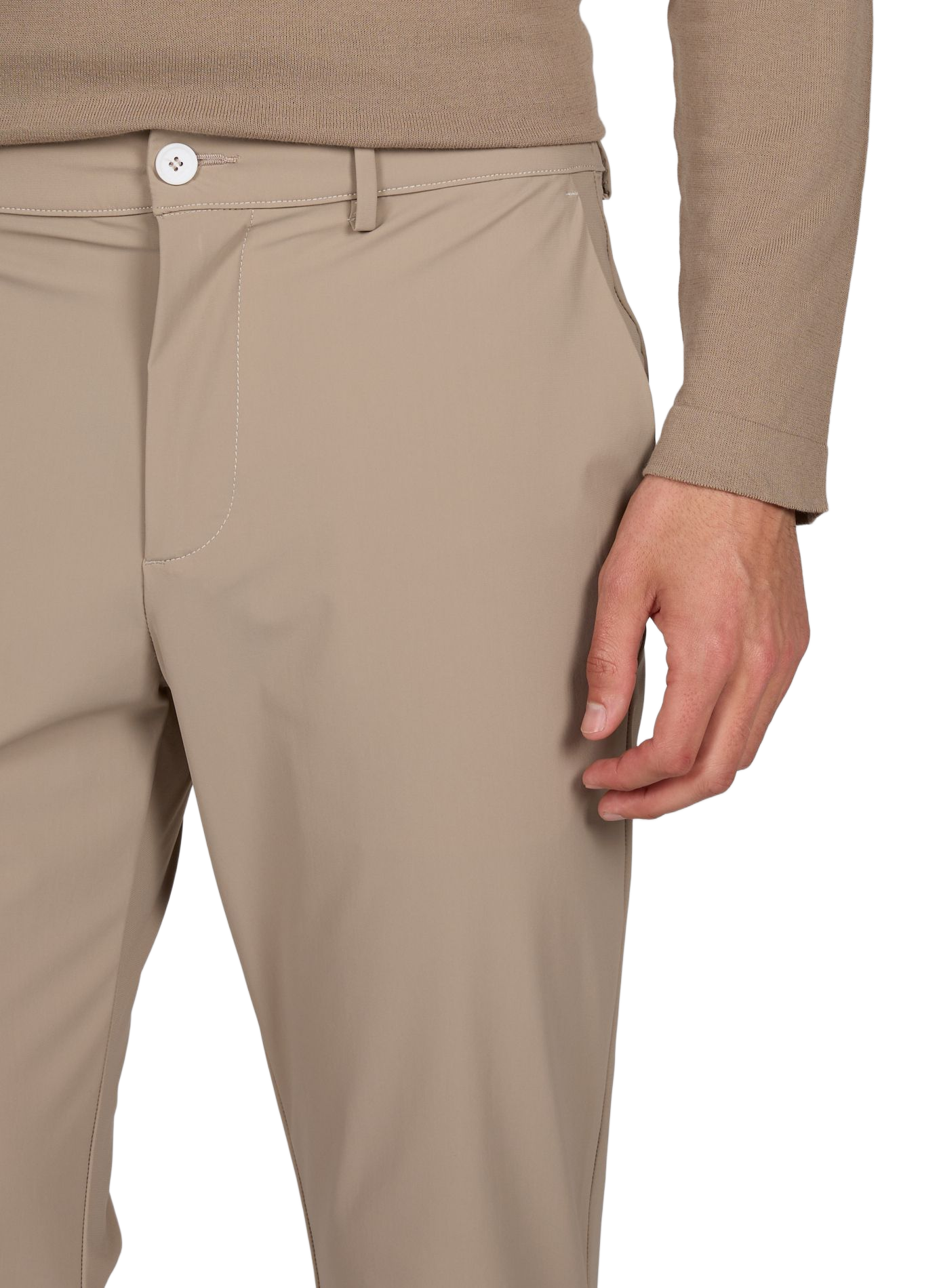 Stretch slim pants CRUNA Beige