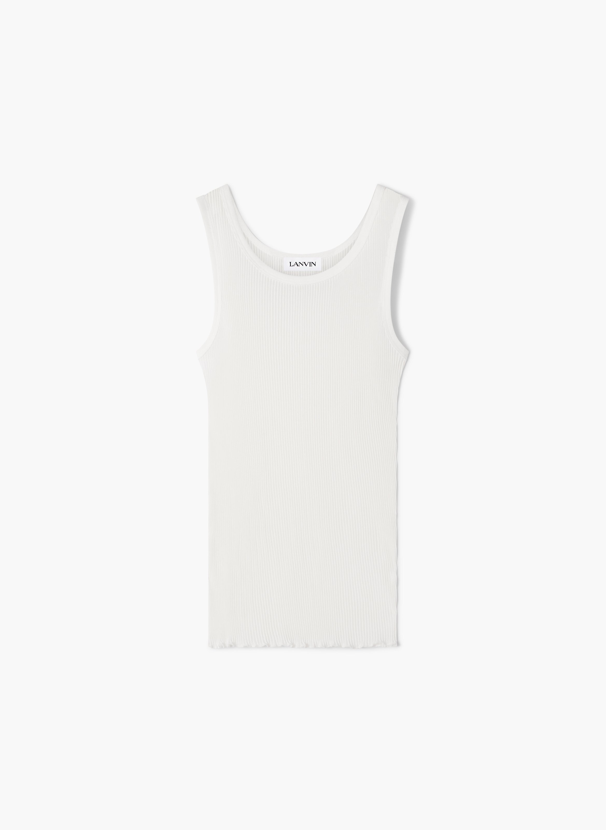 Débardeur en jersey plissé LANVIN Blanc